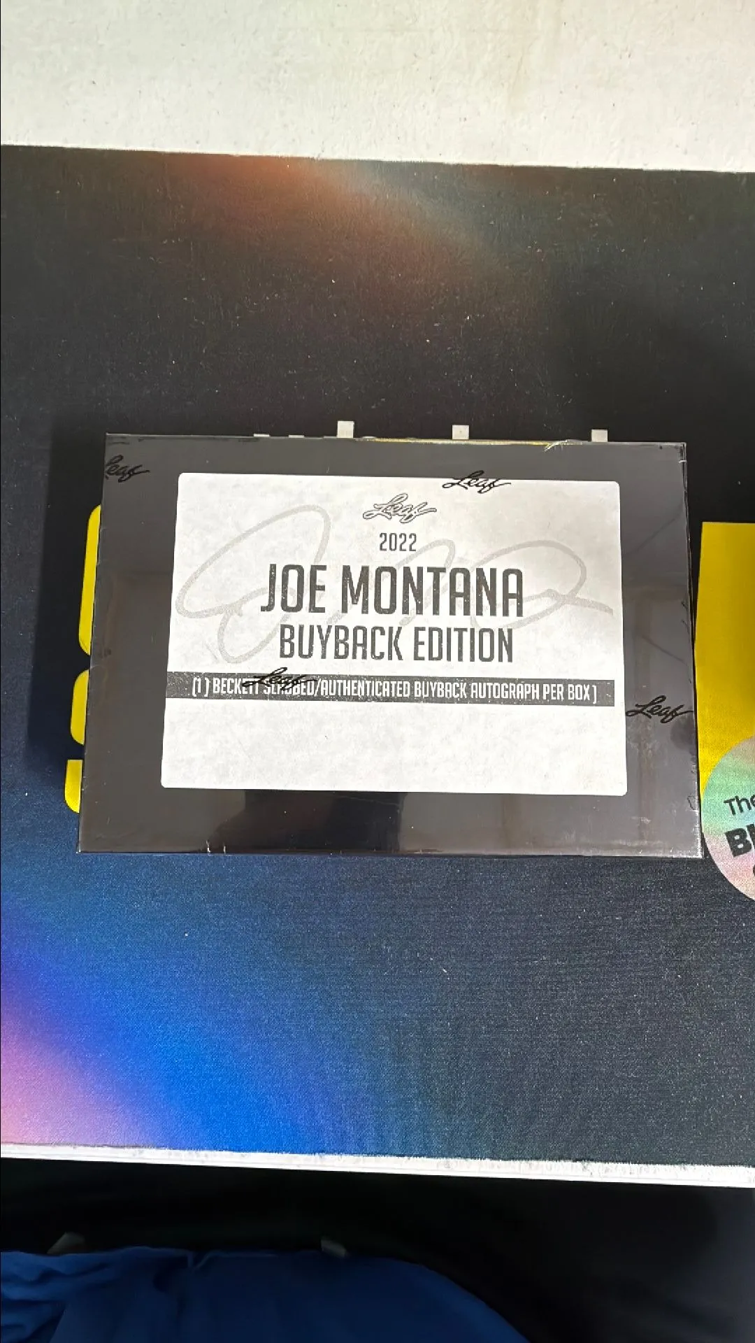 Product image for 2022 Leaf Football Joe Montana Buy Back Edition Hobby Box Sealed
