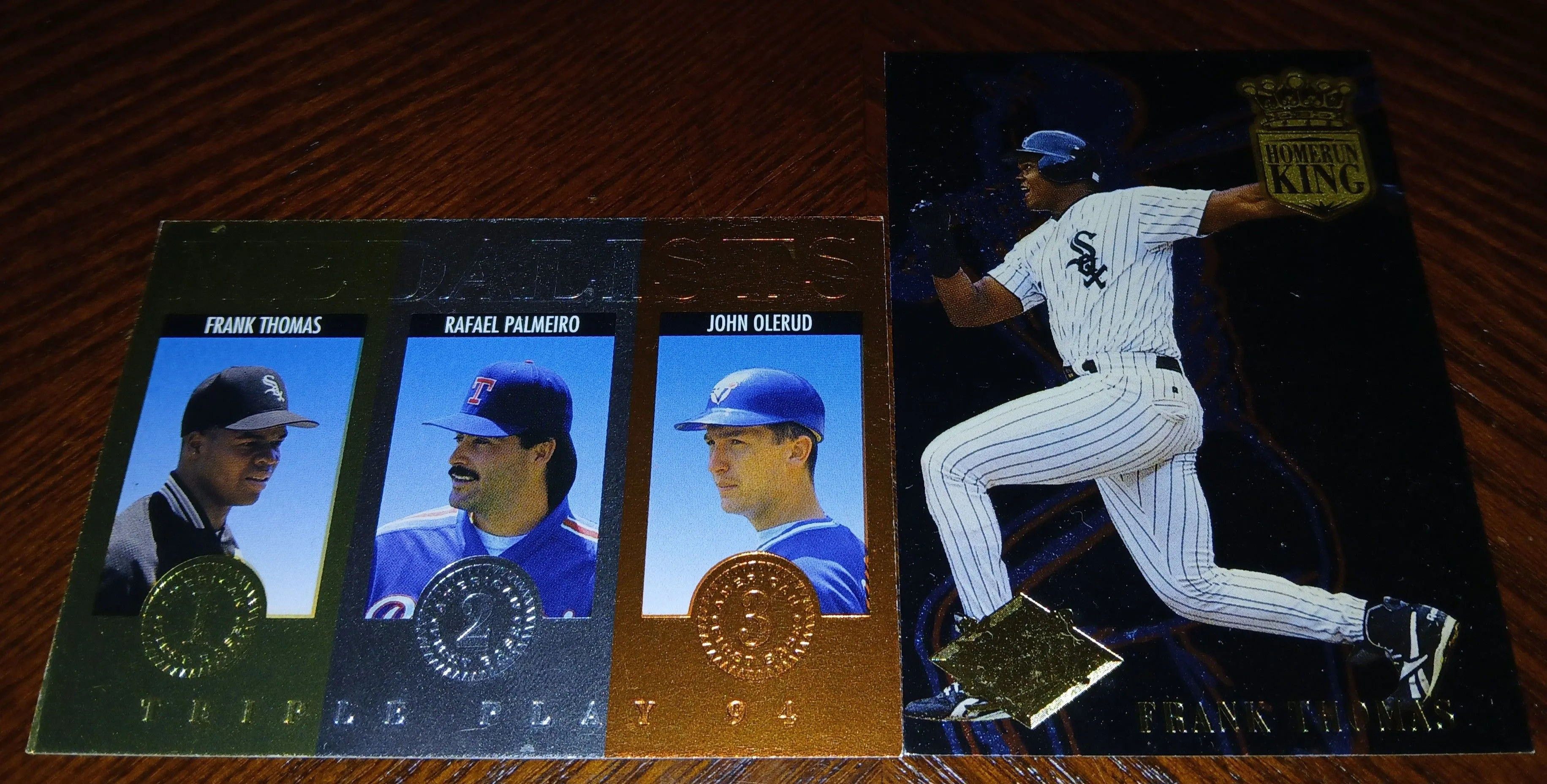 Product image for 1994 Fleer/Donruss Baseball Frank Thomas HR Kings-Thomas/Palmeiro/Olerud Medalists Inserts
