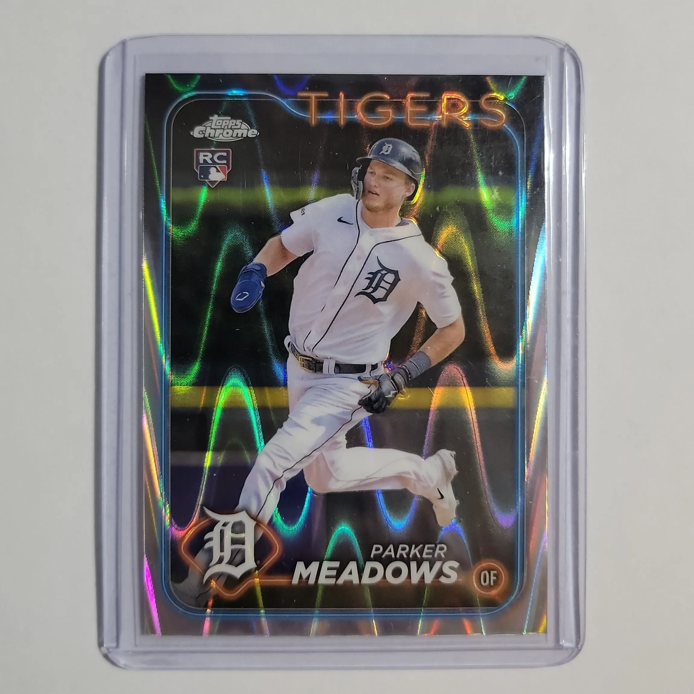 Product image for 2024 Topps Chrome Parker Meadows RayWave Refractor RC: Detroit Tigers