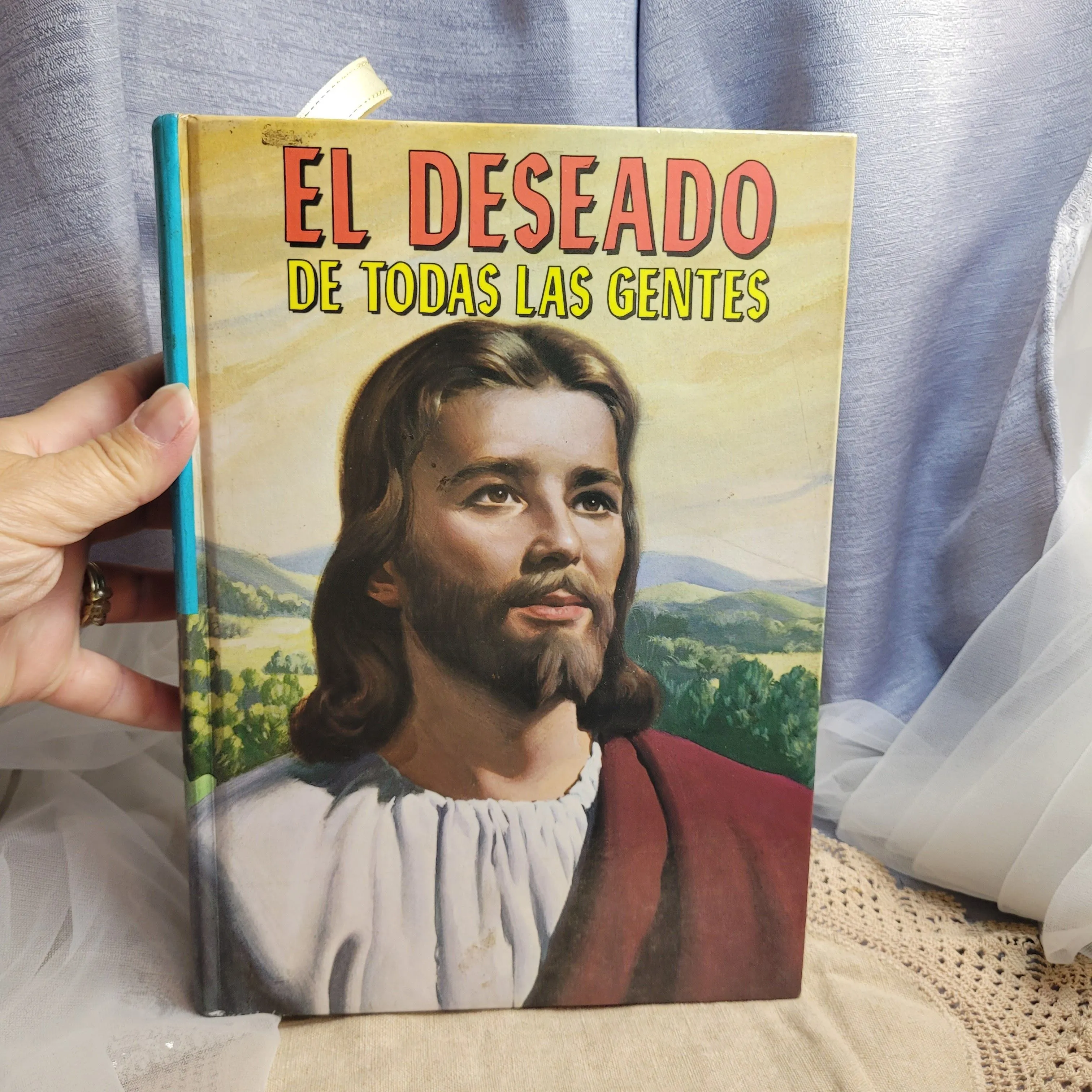 Product image for Large Vintage Hatd Cover Spanish Bible El Deseado De Todas Las Gentes By Elena G. de White 1955