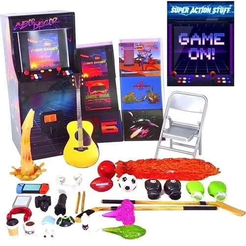 Product image for Super Action Stuff! Cyber Dagger Arcade Game On! Action Figure Accessories Set