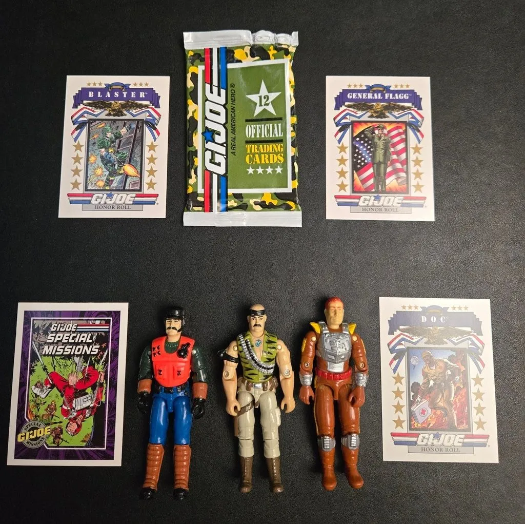 Product image for Vintage Gi Joe Hasbro Action Figures Lot with Near Mint Card fresh from Pack pac