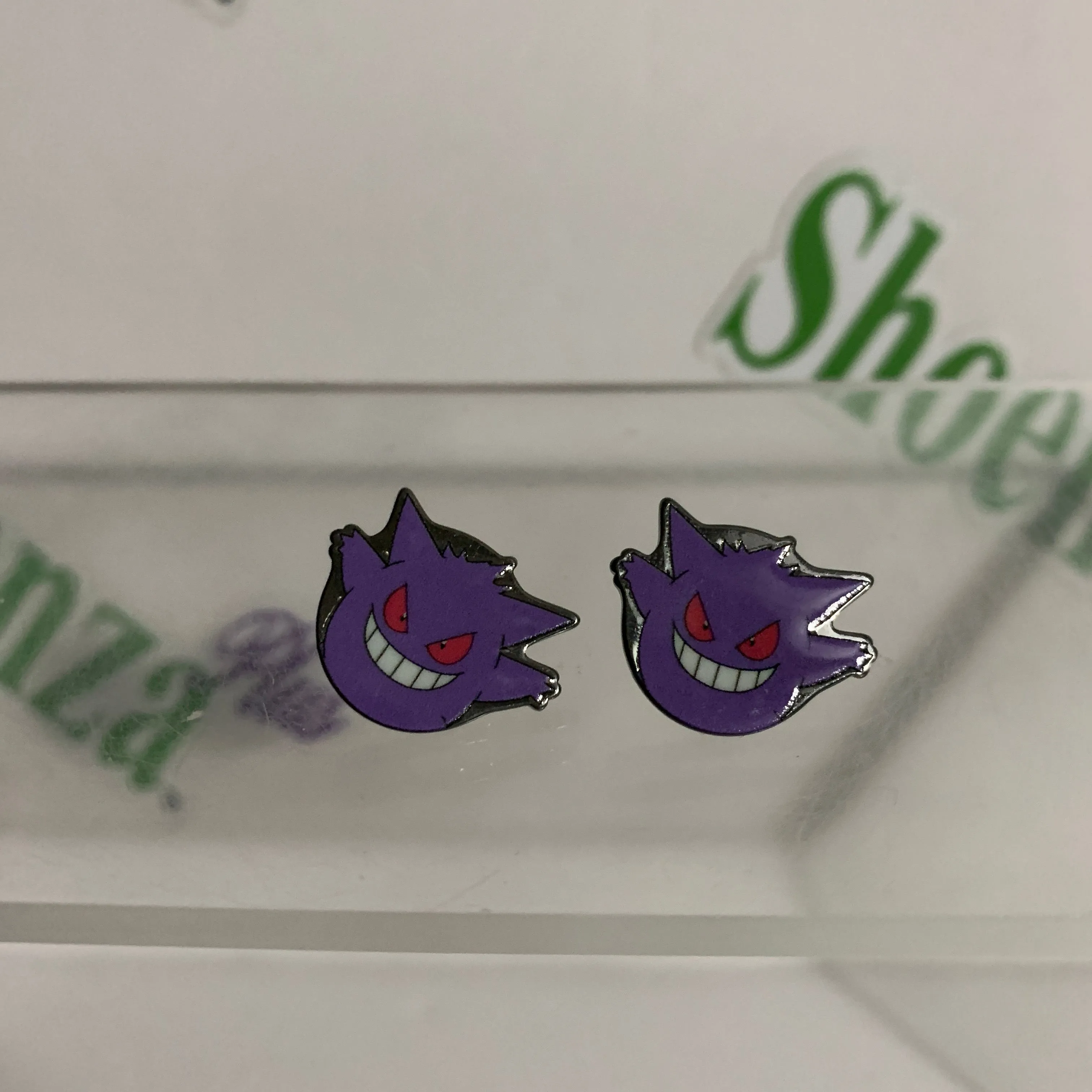 Product image for Bioworld Earrings Pokemon Gengar Studs Studded Metal Jewelry Anime Manga