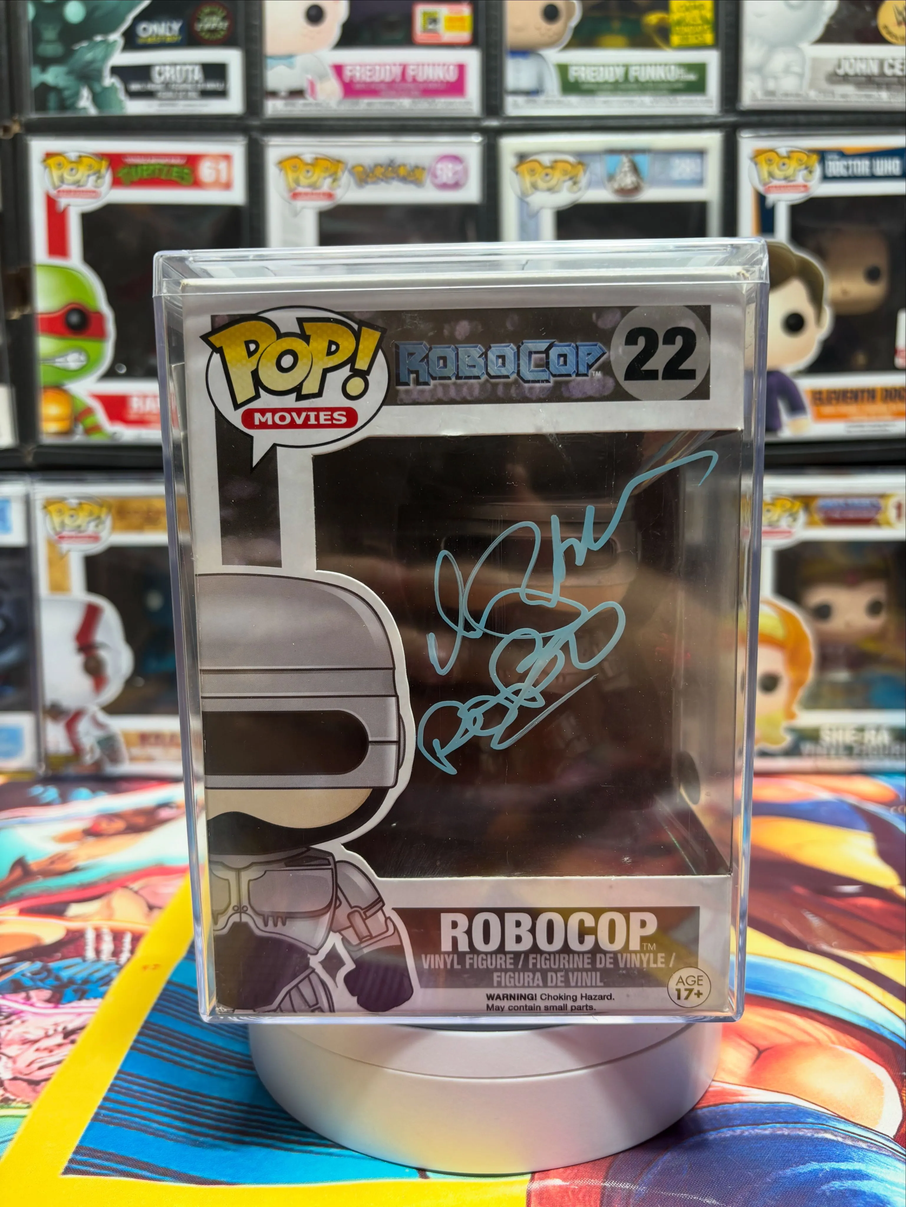 Product image for Robocop 22 signed Funko Pop