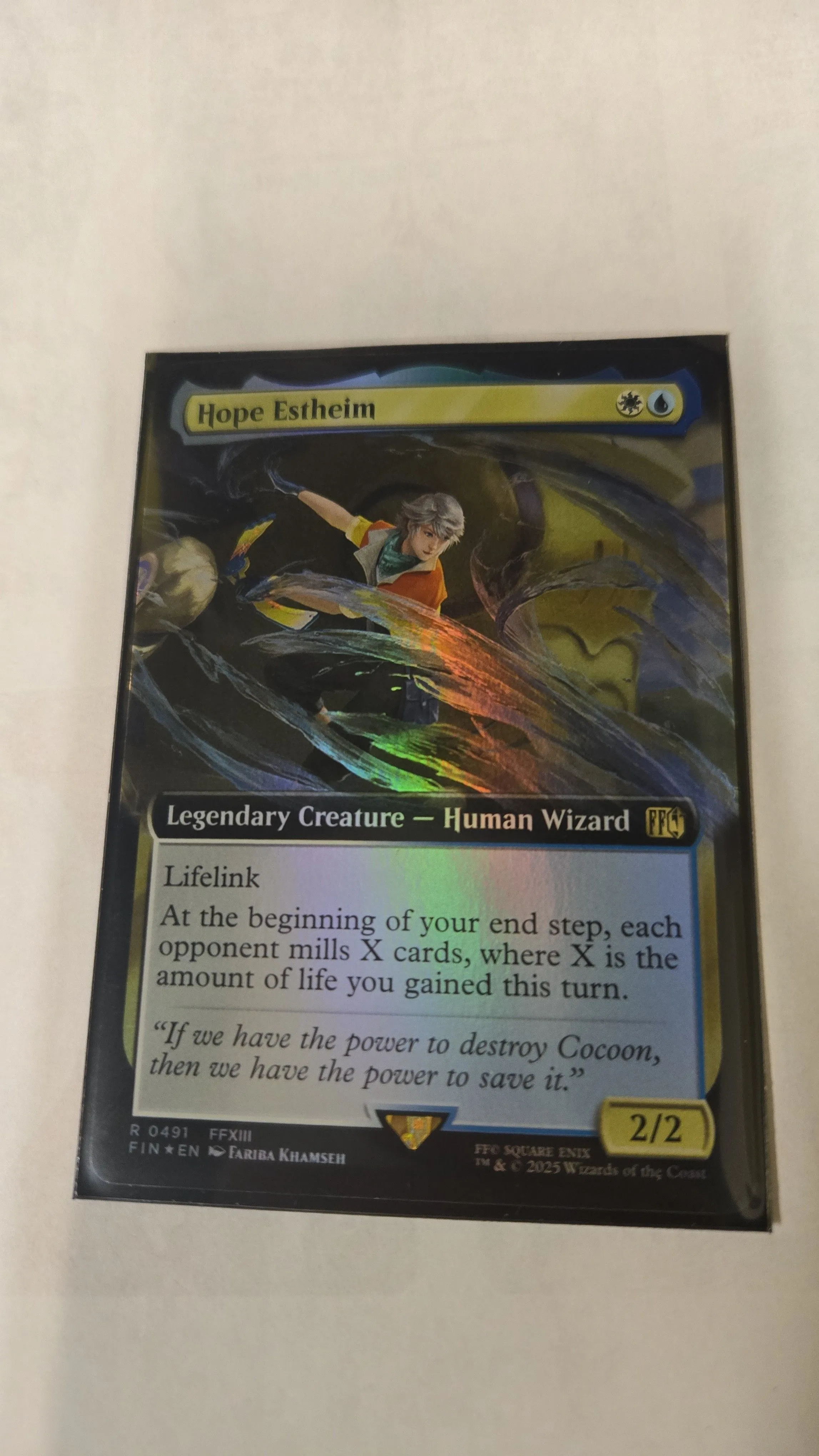 Product image for mtg Final fantasy Extended art foil Hope Estheim 