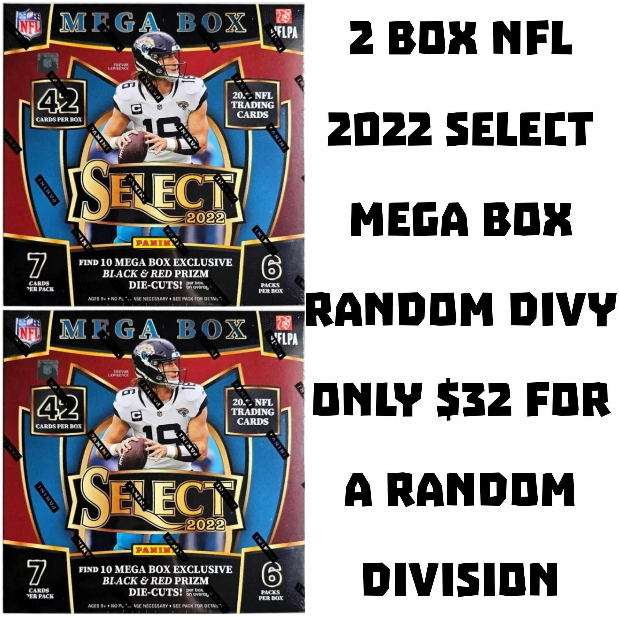 Product image for 2 Box NFL 2022 Select Mega RANDOM DIVY