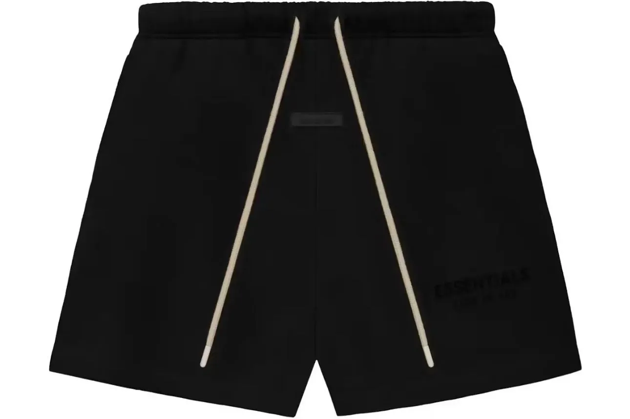 Product image for Essentials Fear of God Medium Jet black shorts (1 size oversized) (160SP232000F)(0306)