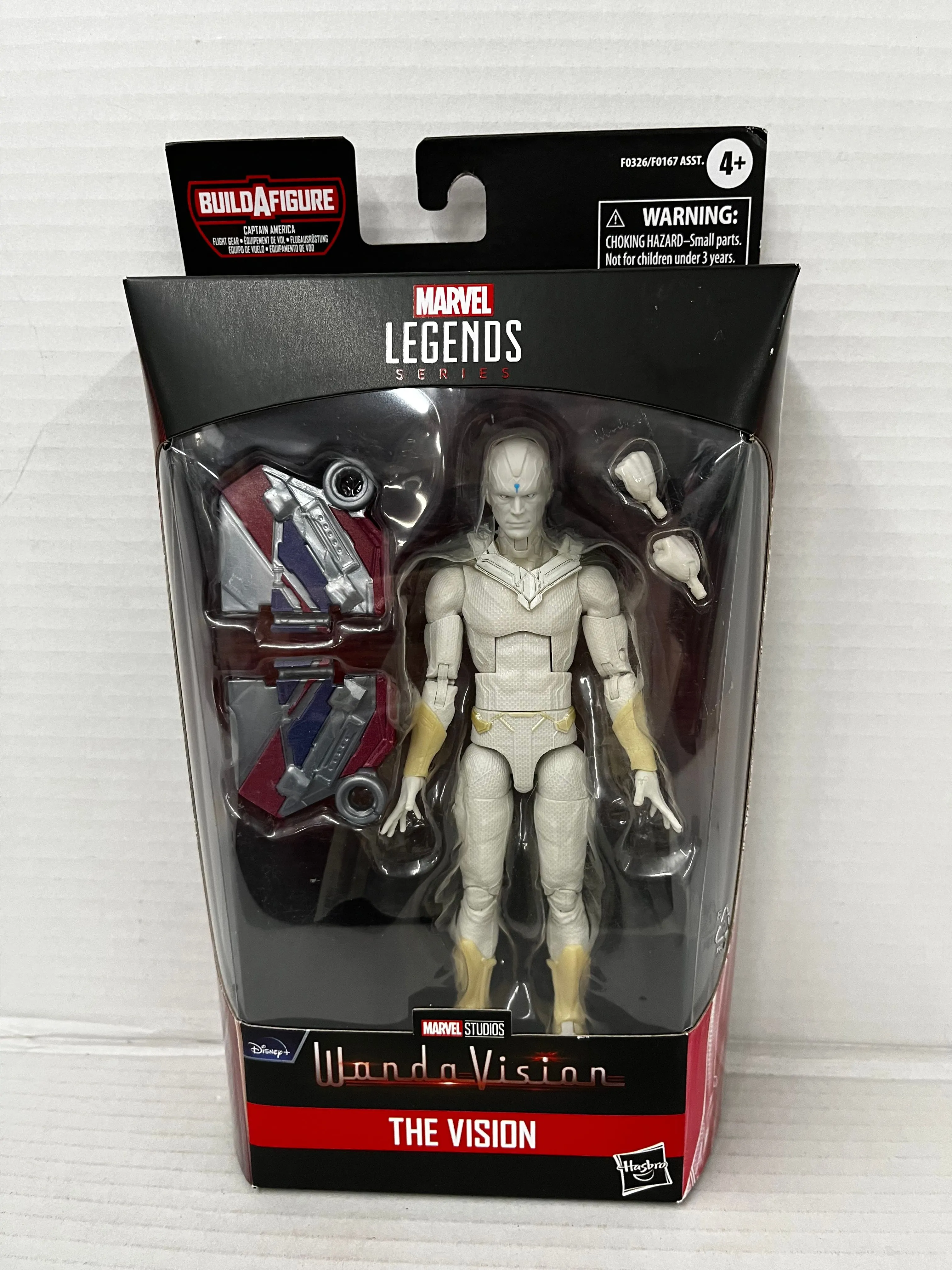 Product image for WHITE VISION Marvel Legends WandaVision Disney+ Captain America Flight Gear BAF