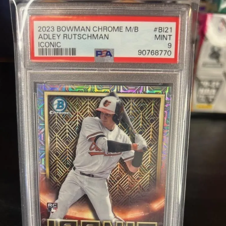 Product image for 2023 Bowman Chrome Mega Box Bowman Iconic Adley Rutschman BI21  PSA MINT 9