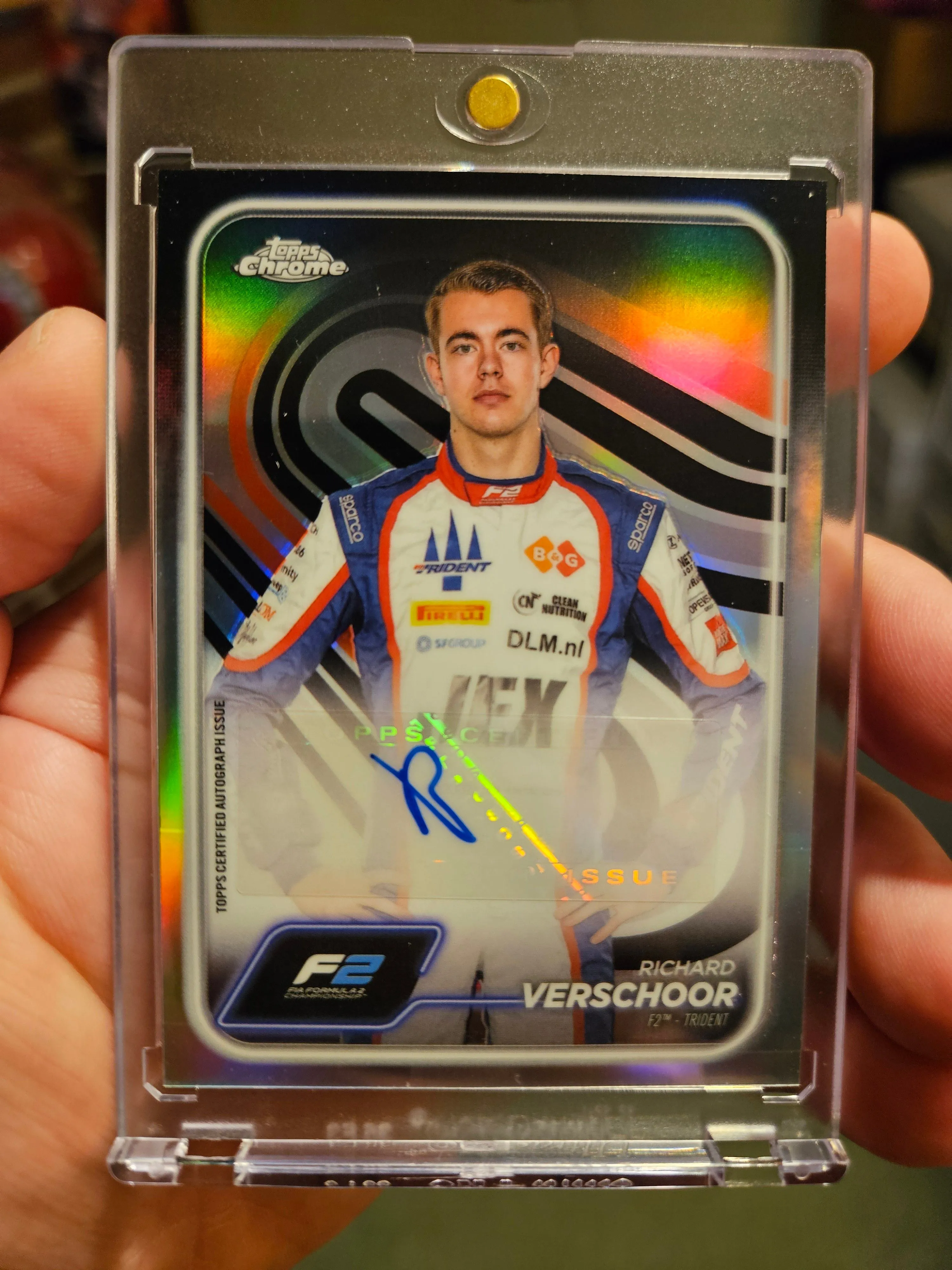 Product image for 2024 Topps Chrome F1 Richard Verschoor F2 REFRACTOR AUTO🔥GORGEOUS SP🔥