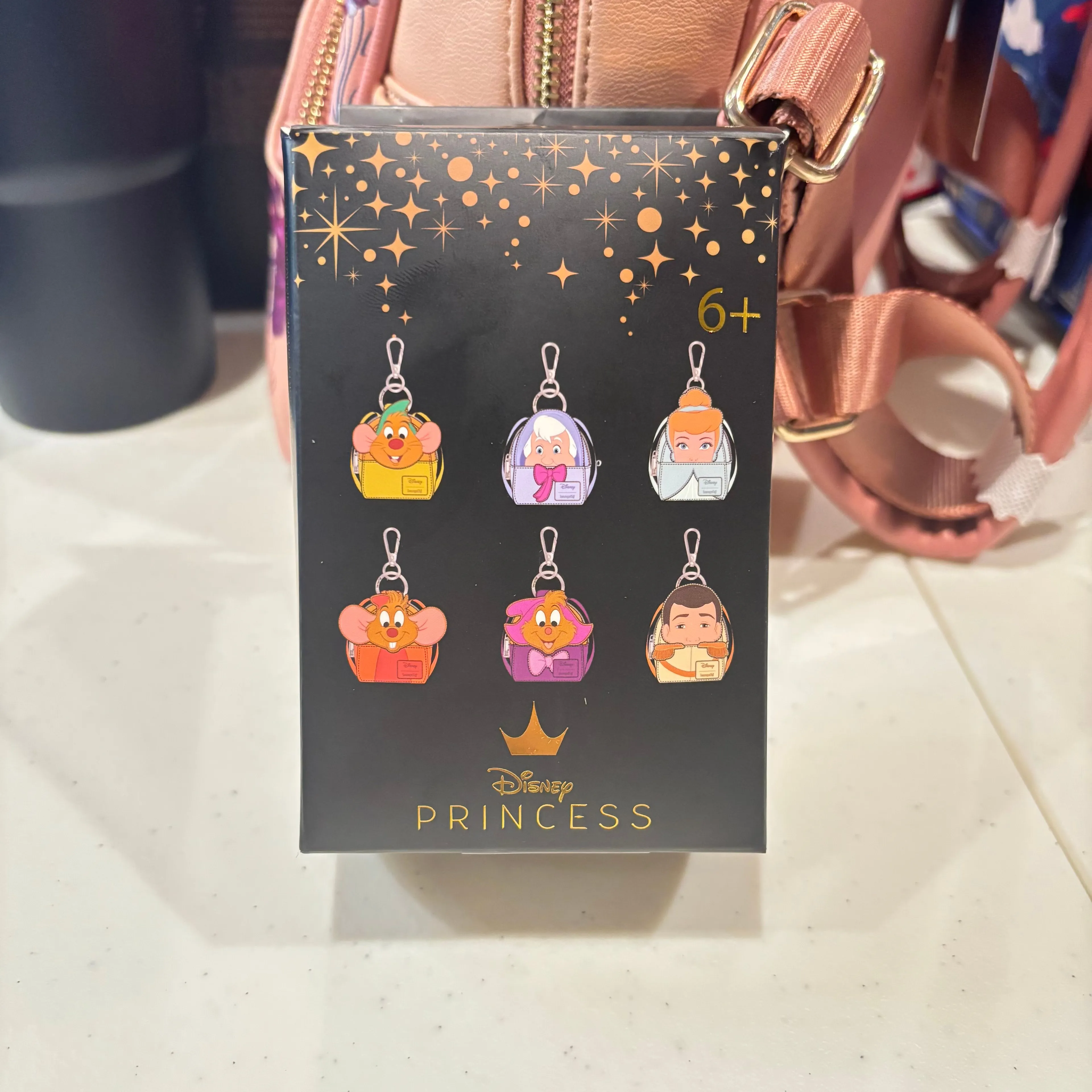 Product image for Cinderella Disney Princess Loungefly Mini Backpack Mystery Keychain 75th Anniversary