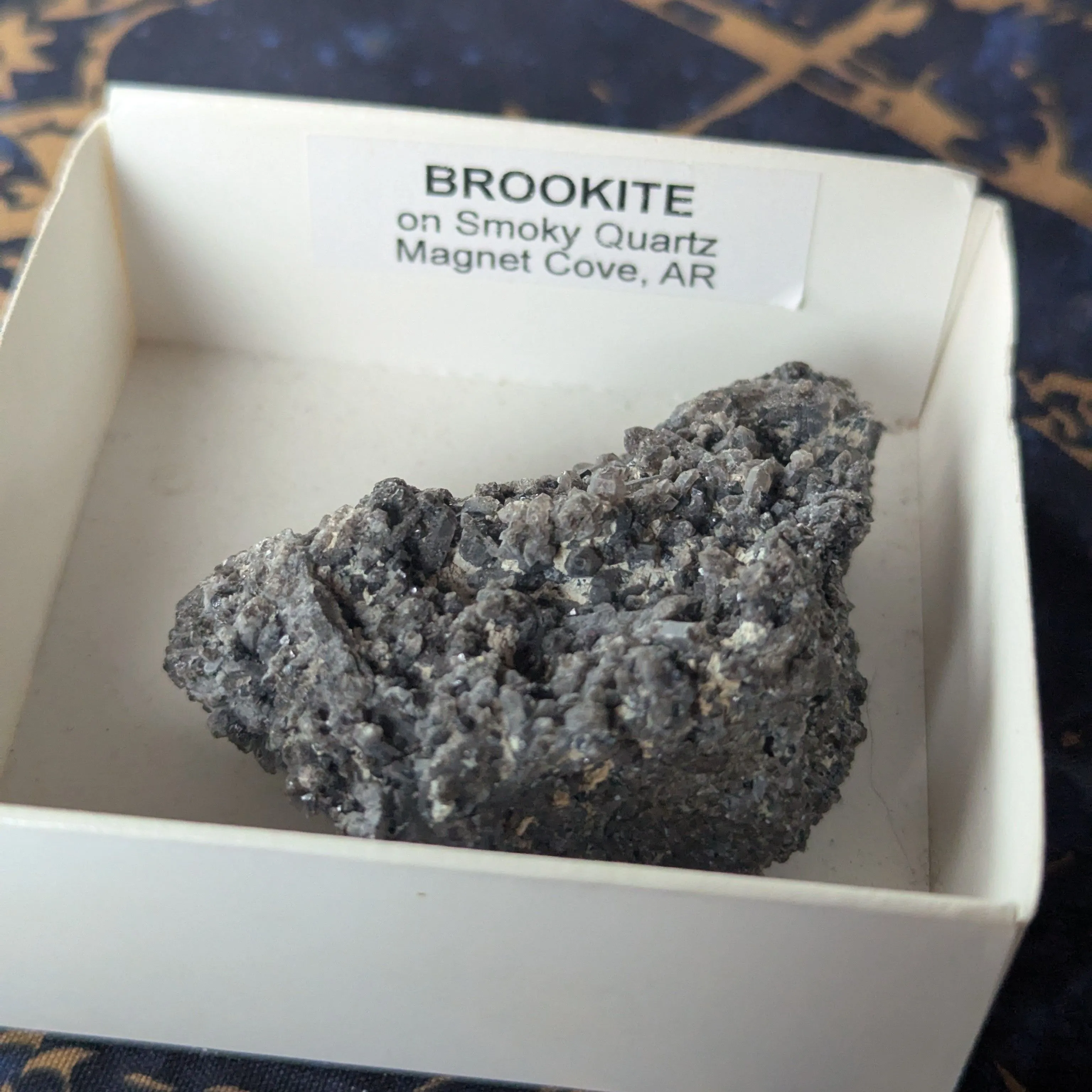 Product image for Brookite on Smoky Quartz specimen 