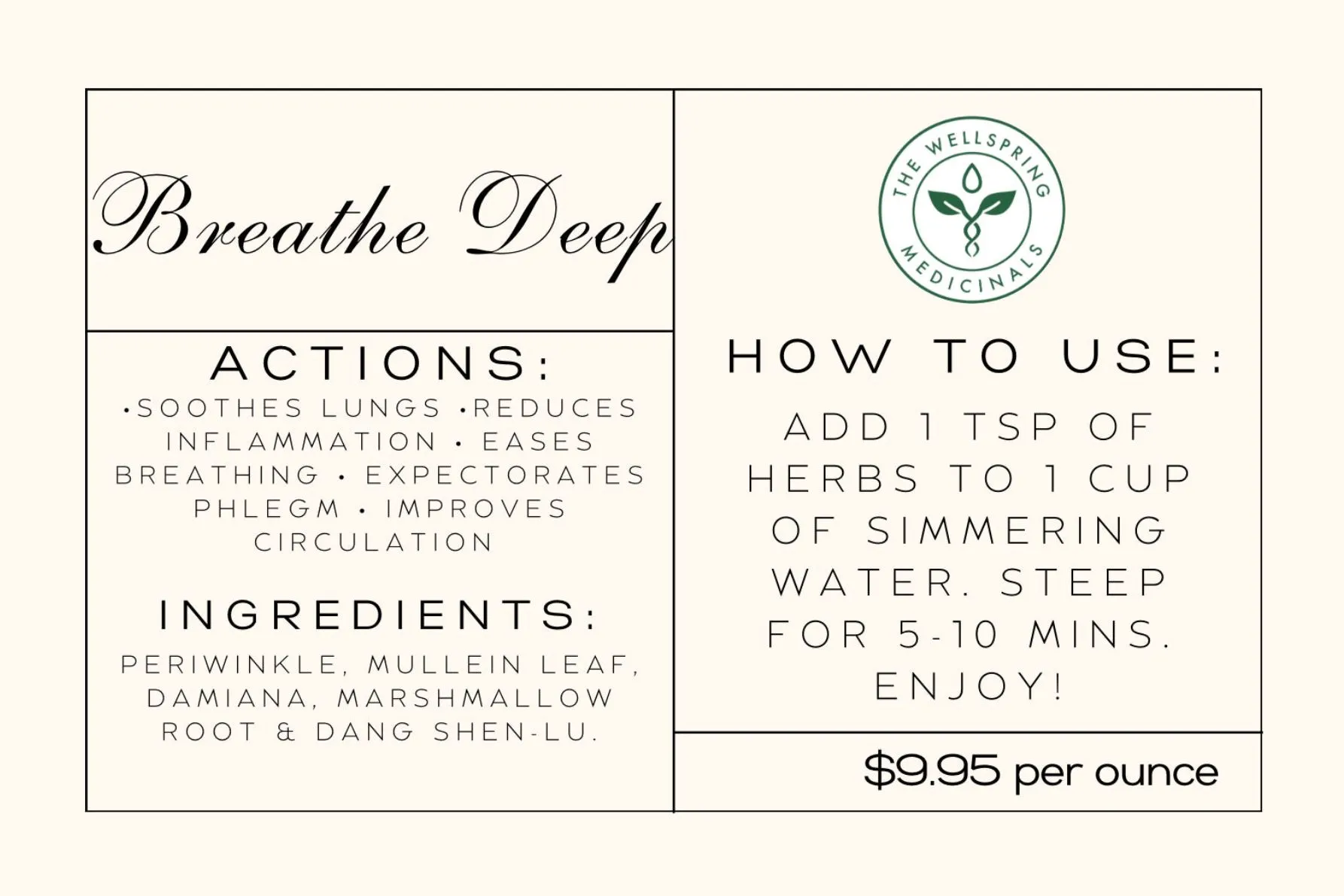 Product image for Breathe Deeply Tea 1oz