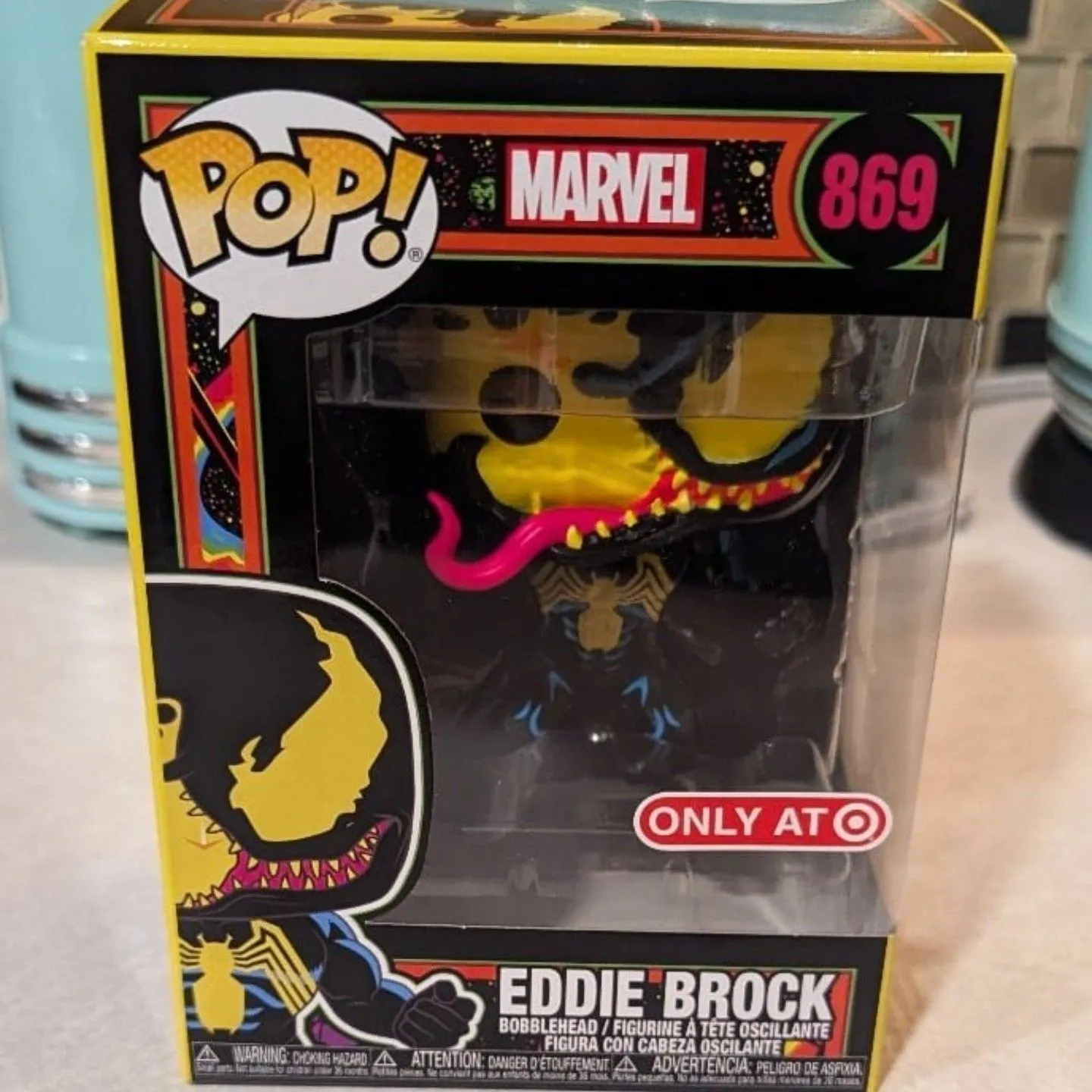 Product image for Funko Pop! Eddie Brock Venom Blacklight #869 Marvel Target Exclusive