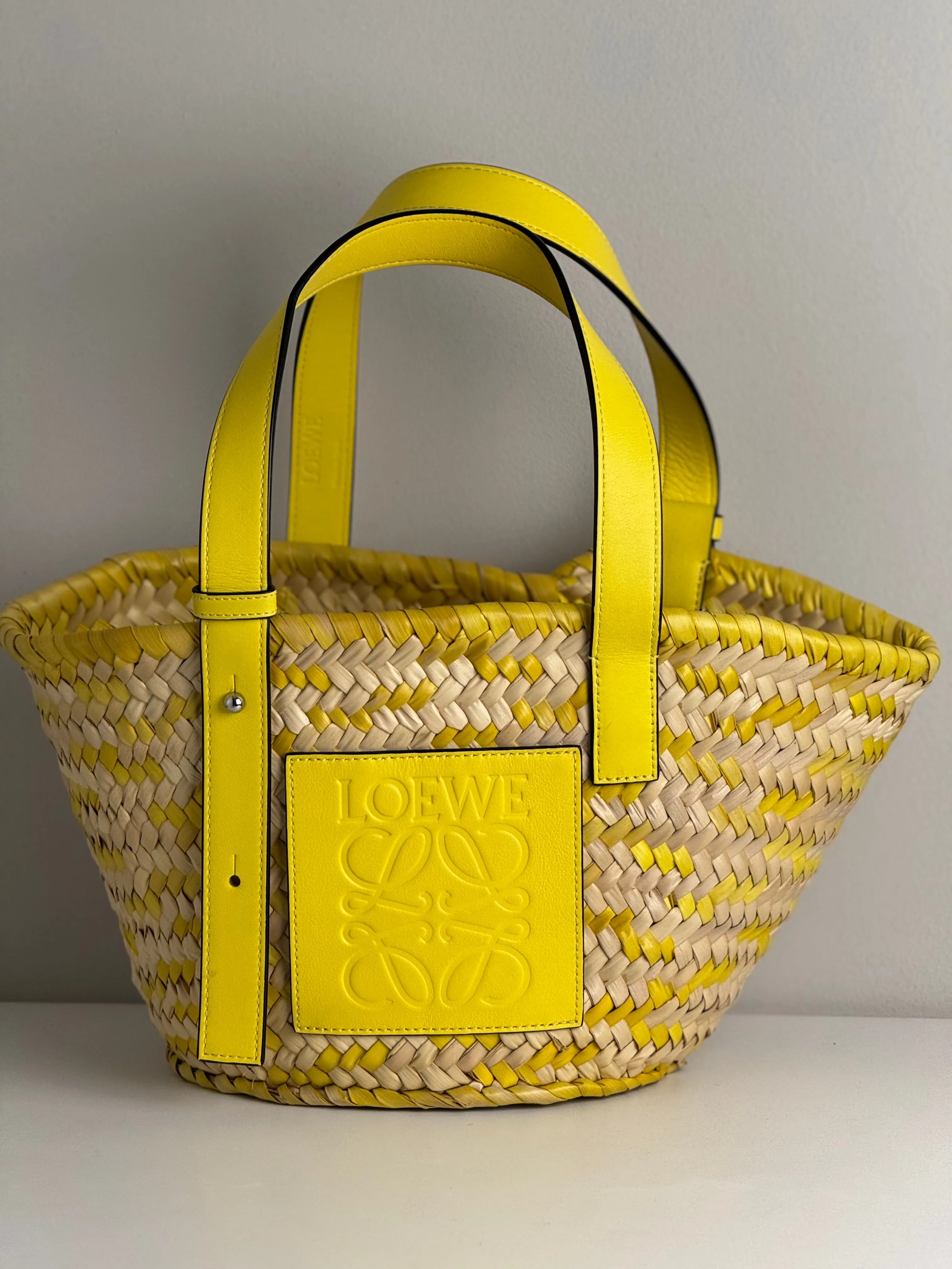 Product image for Pre Owned Loewe Raffia Basket Tote Bag