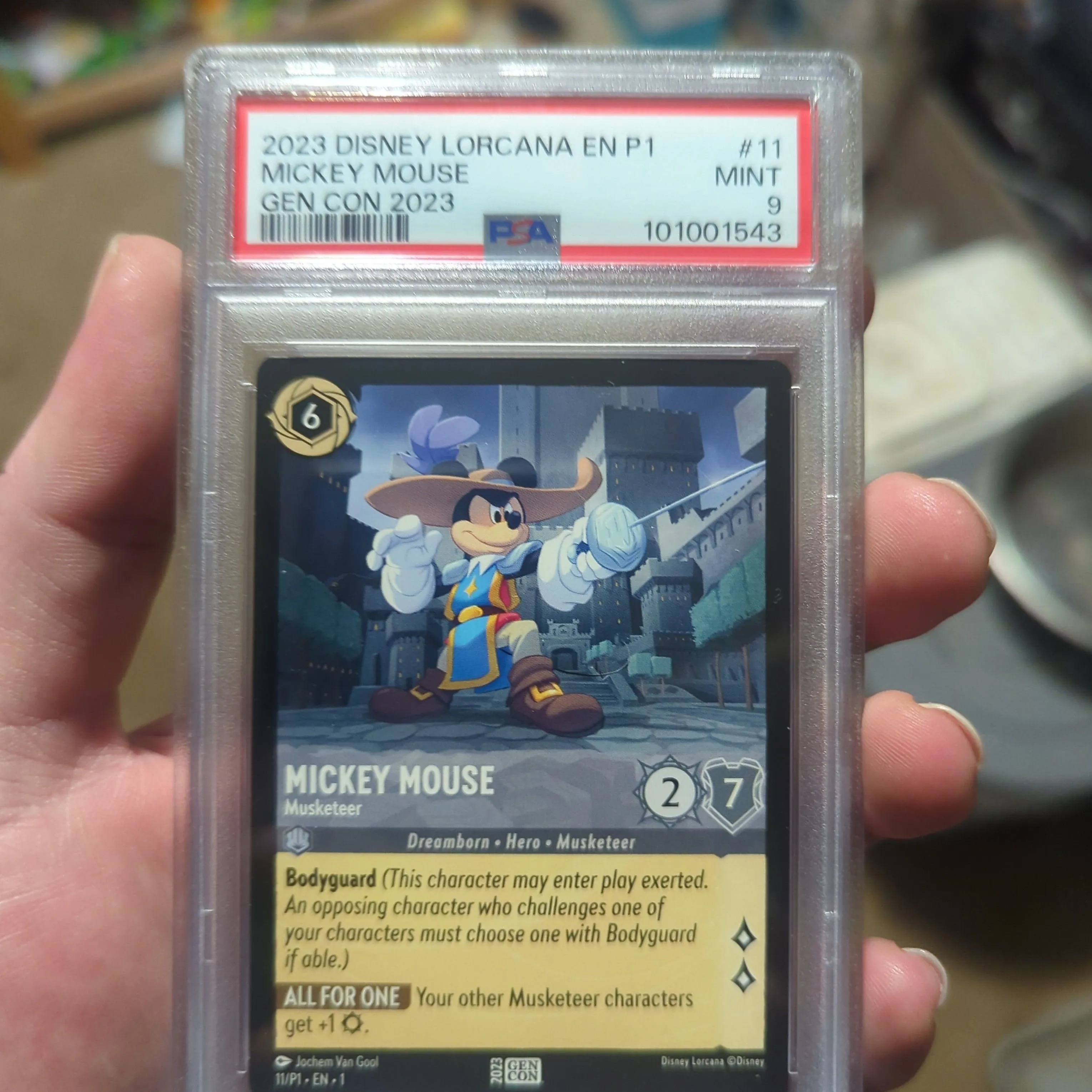 Product image for Disney Lorcana 2023 Mickey Mouse Gen Con promo PSA 9