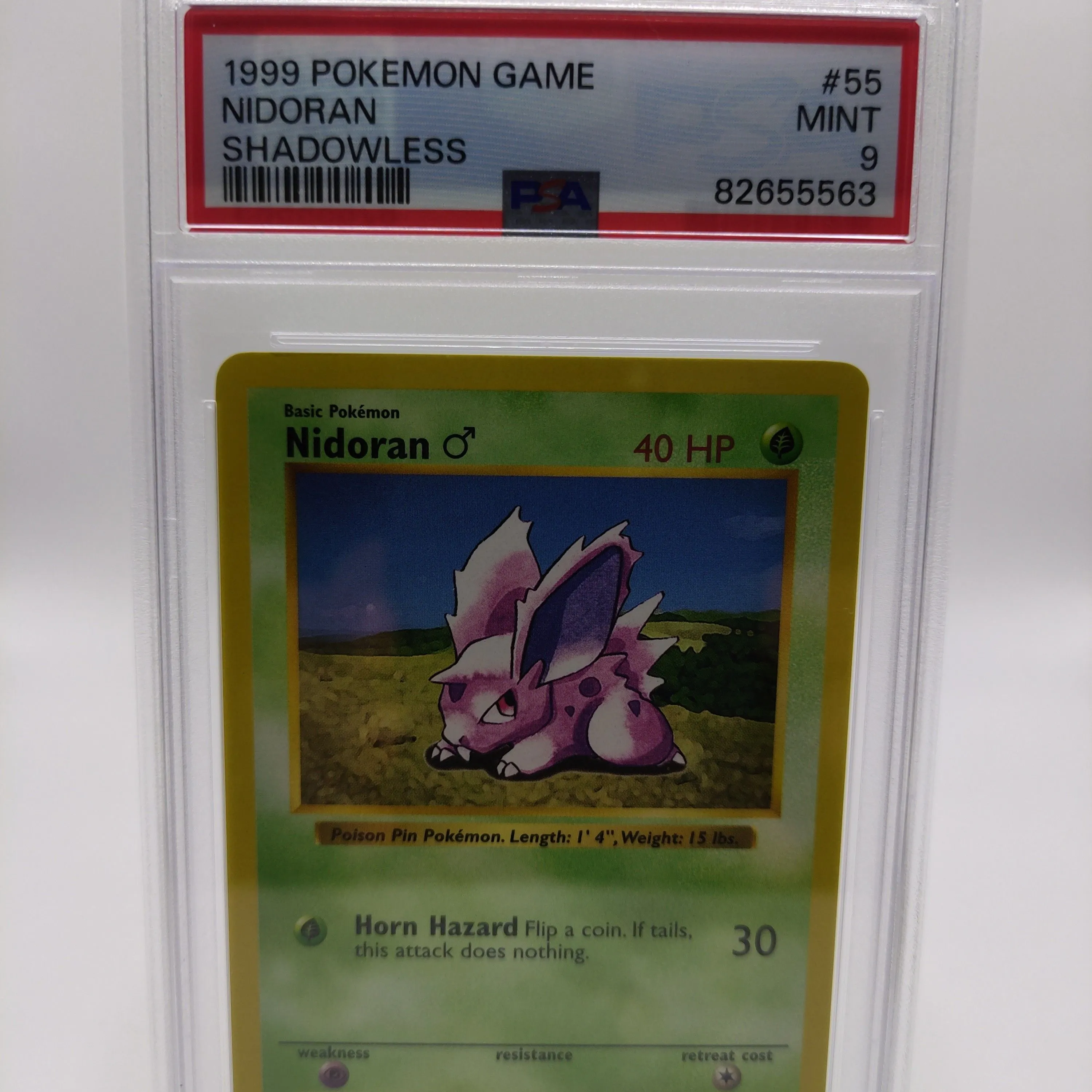 Product image for Base Set 1999 Pokemon Game Nidoran Shadowless PSA MINT 9