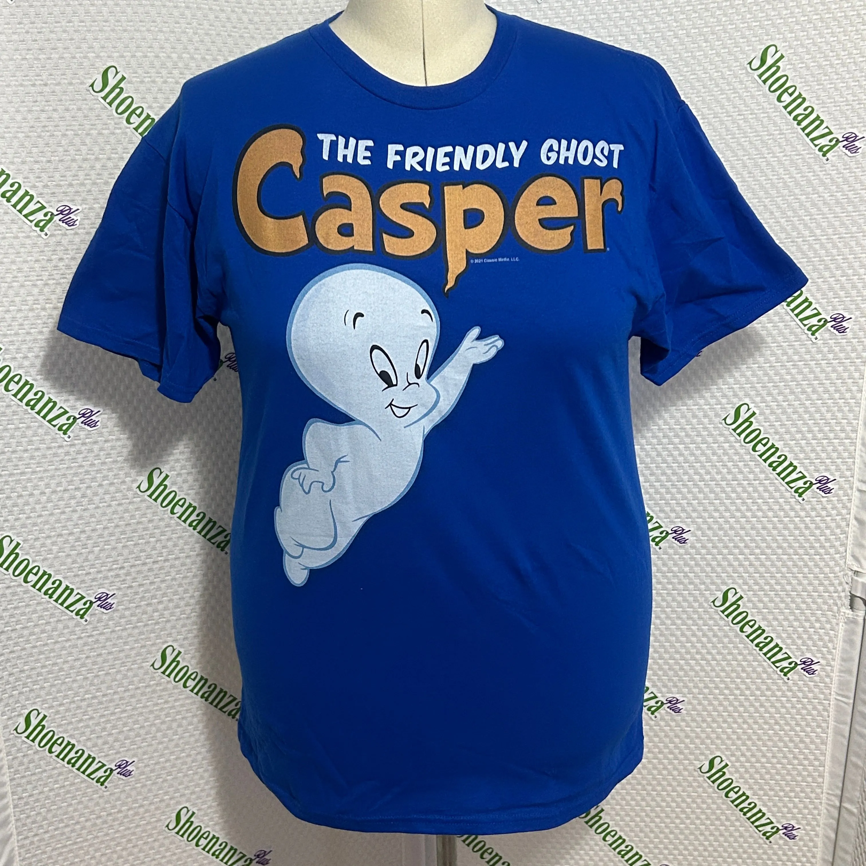 Product image for Casper Tee Shirt The Friendly Ghost Halloween Cotton Blue Mens L Large
