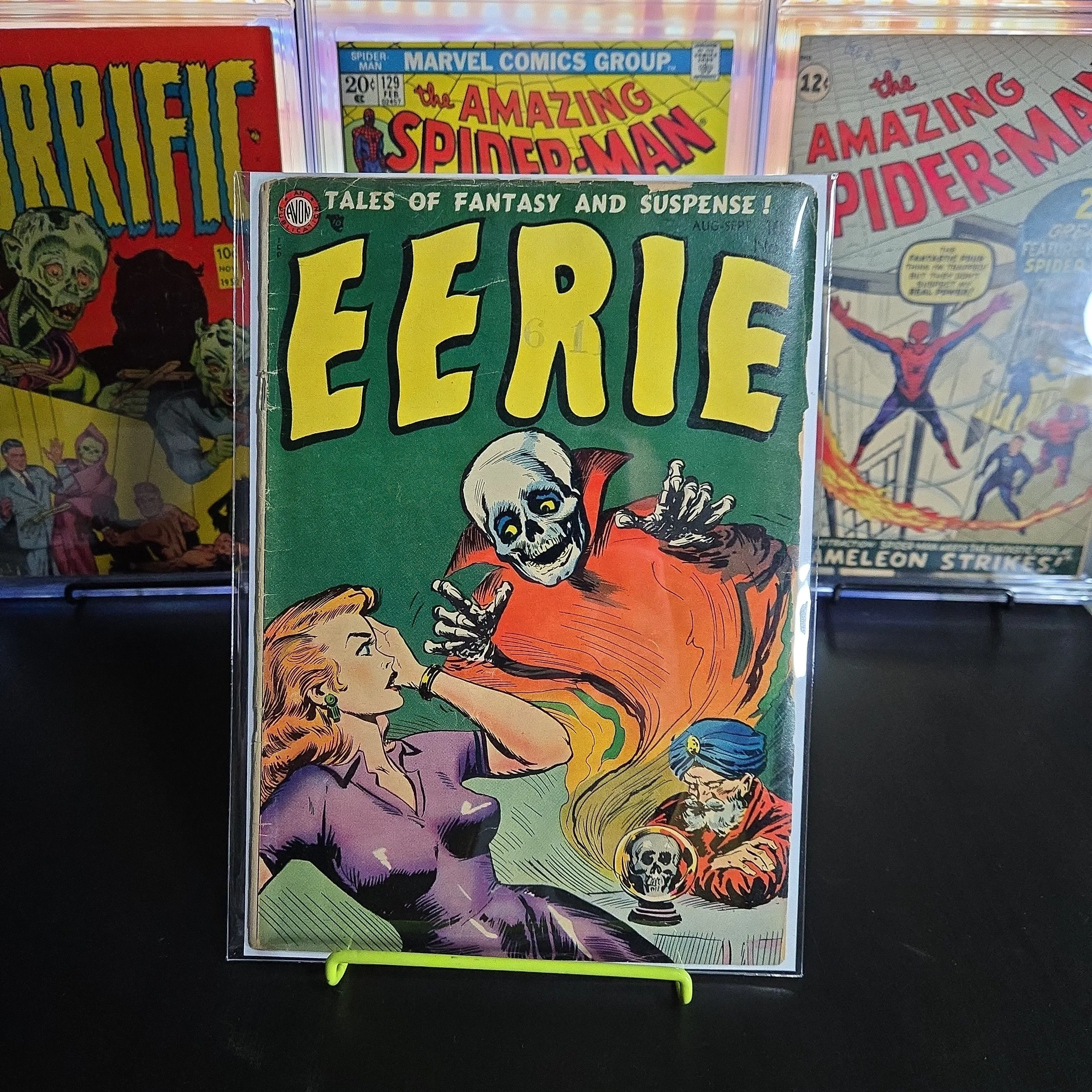 Product image for Eerie #17 (1954) RARE Classic Pre-Code Horror Skull Headlights/Good Girl