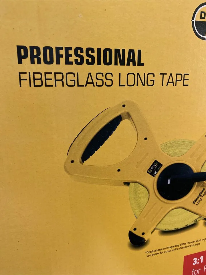 Product image for 165 Ft Tape Measure SitePro 34-Y1651M -50m Fiberglass Long Tape Dual Sided NEW