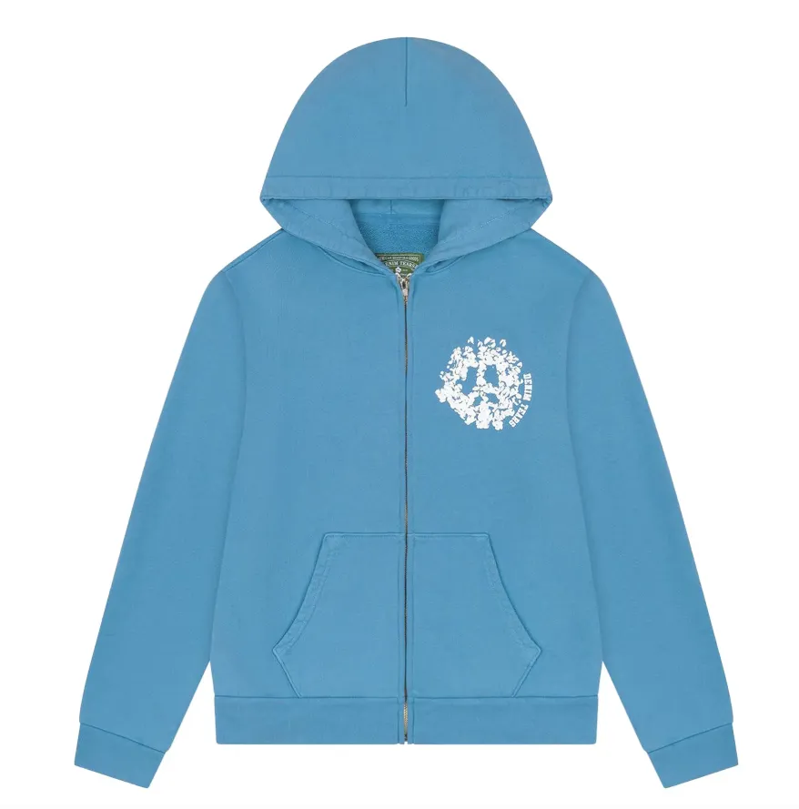 Product image for Denim Tears University Zip Hoodie SS25 Light Blue - size S, M, L, XL, XXL