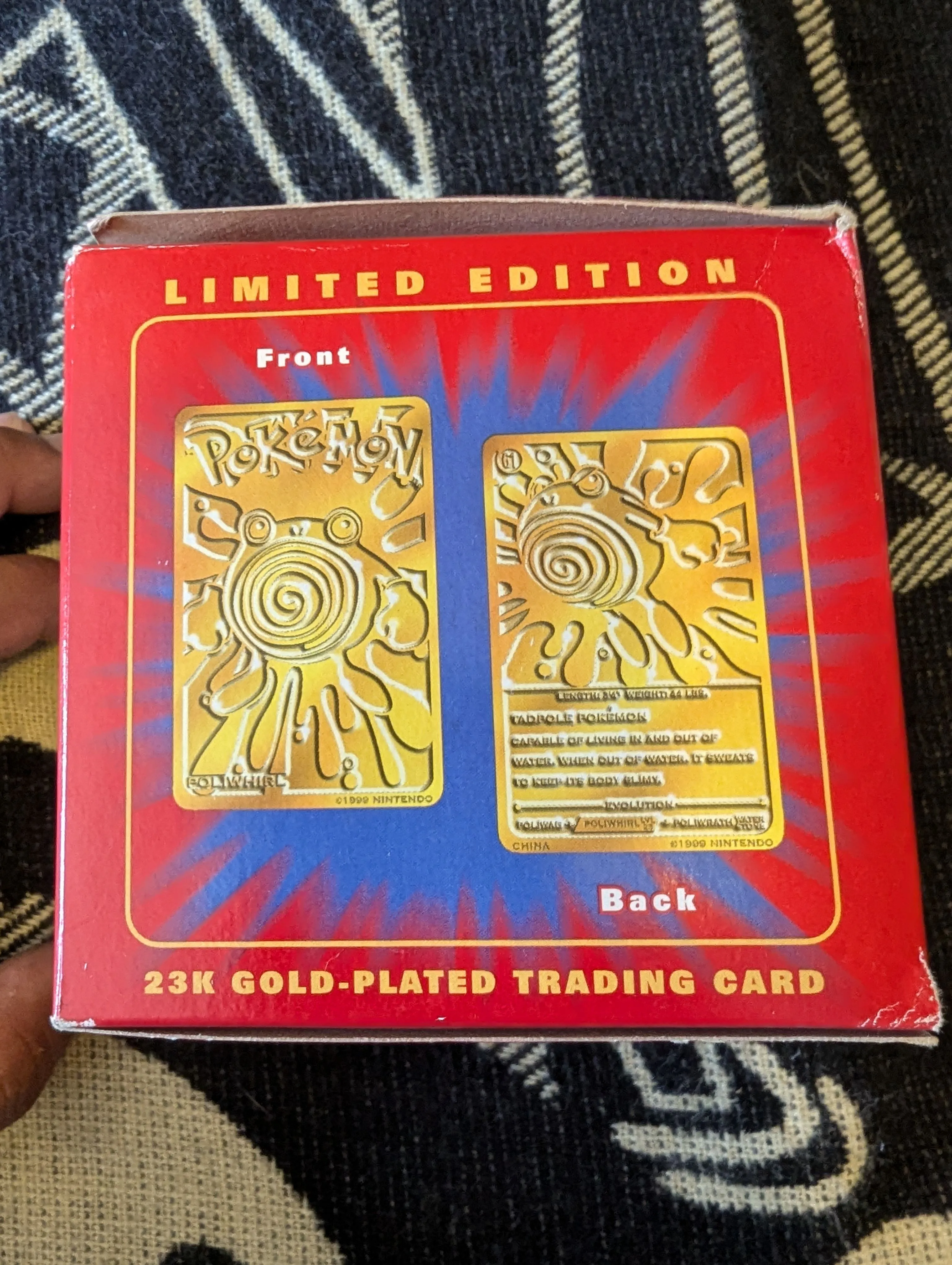 Poliwhirl #61 Promo (Red Box) (Factory sealed)1999 Burger King BK 23K Gold  plated  Whatnot: Shop, Sell, Connect
