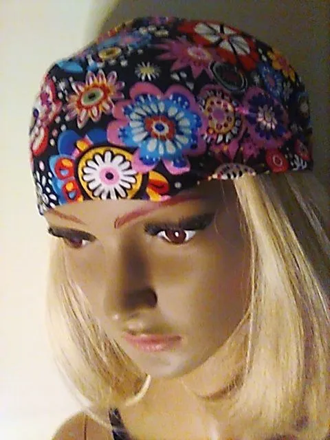Product image for H302. Headband Boho Print Stretchy Twisted Knot Turban Abstract Flowers Comfy Hippy NWT