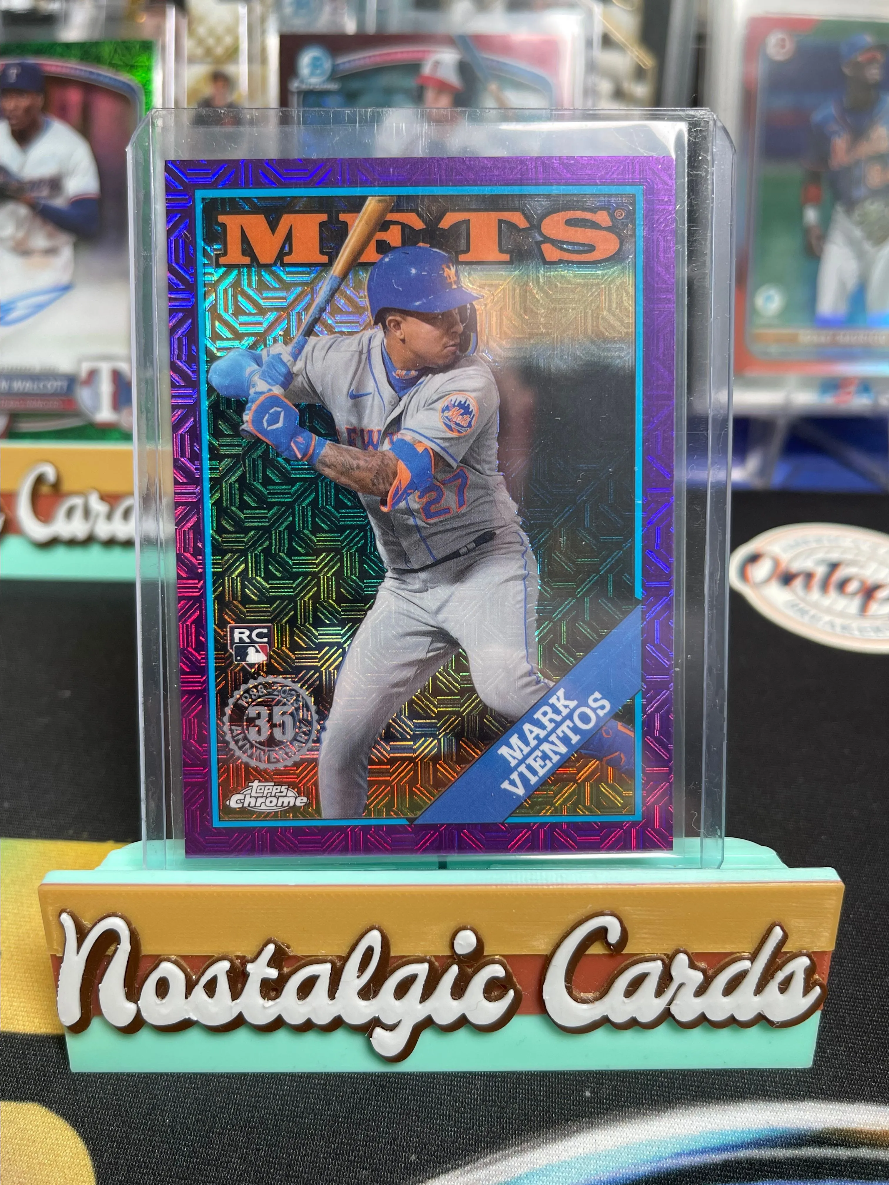 Product image for Mark Vientos 2023 Topps Silver Pack <48/75 Purple 88 Retro> NY Mets