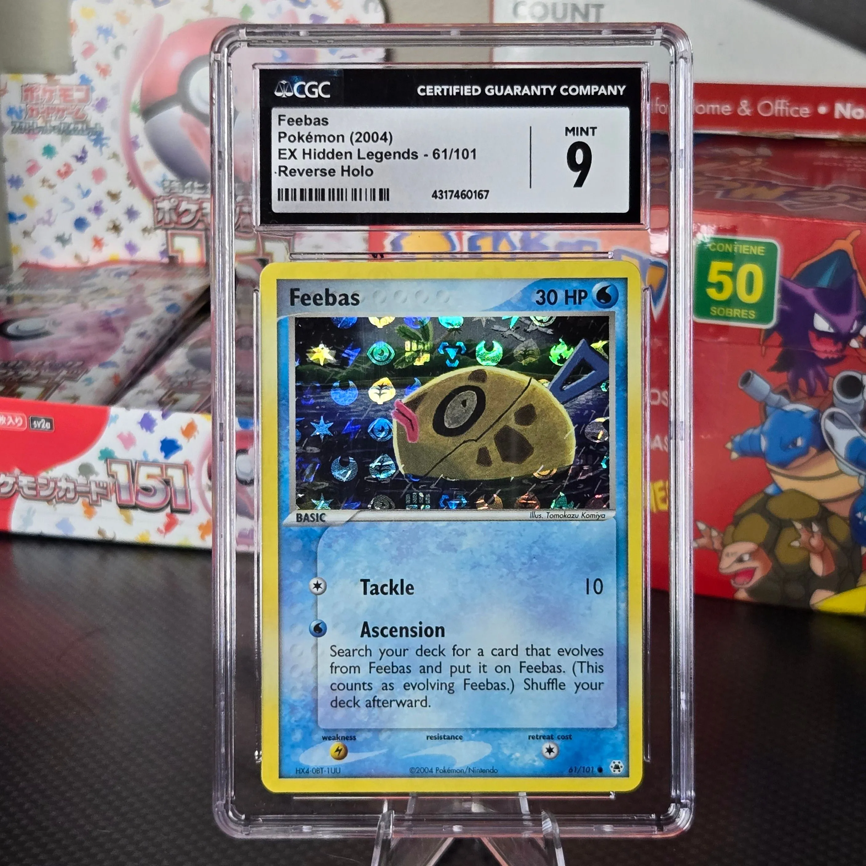 Product image for Feebas EX Hidden Legends  Mint 9