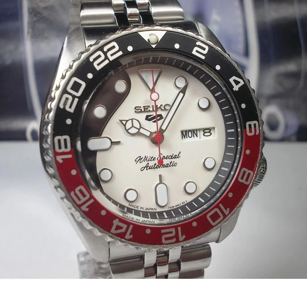 Product image for 1999-2019 SEIKO SCUBA DIVERS SKX007 AUTO MENS WATCH 7S26-0020 Yin Yang white black SPECIAL