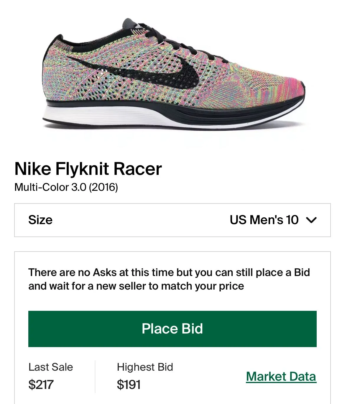 Product image for Flyknit Racer Multicolor 'Grey Tongue' (2016) 526628-004