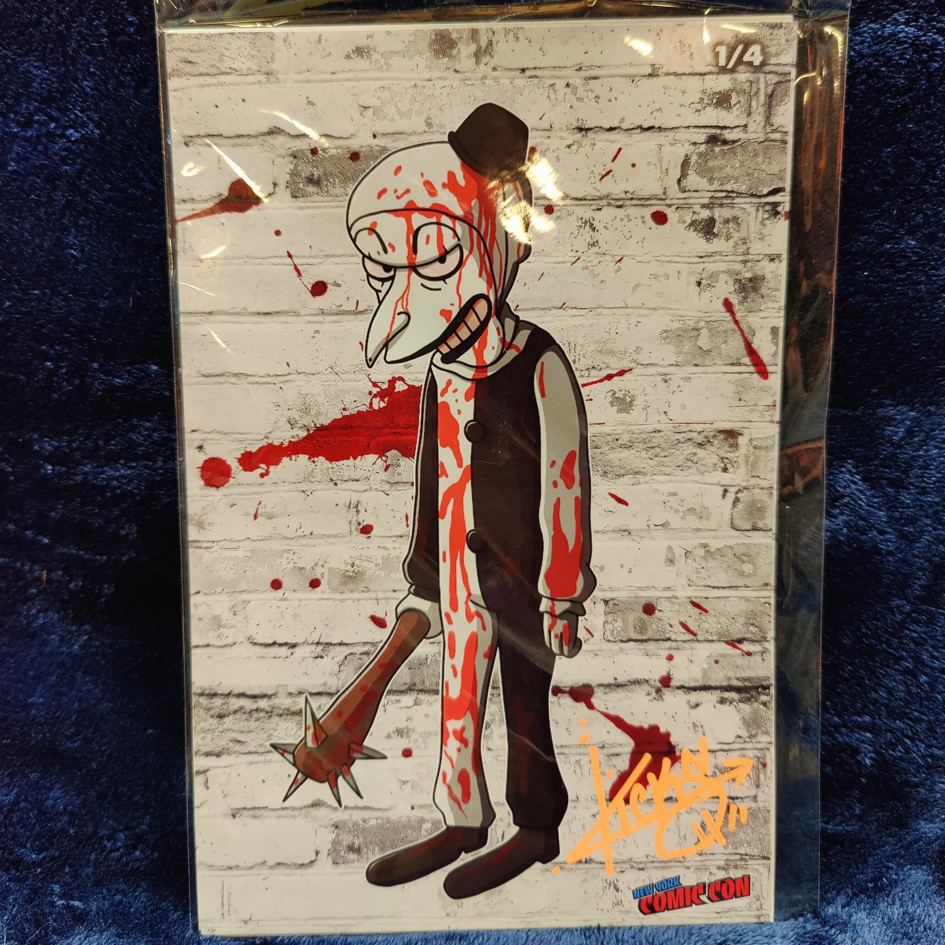 Product image for Burns the Clown 1/4  print 
