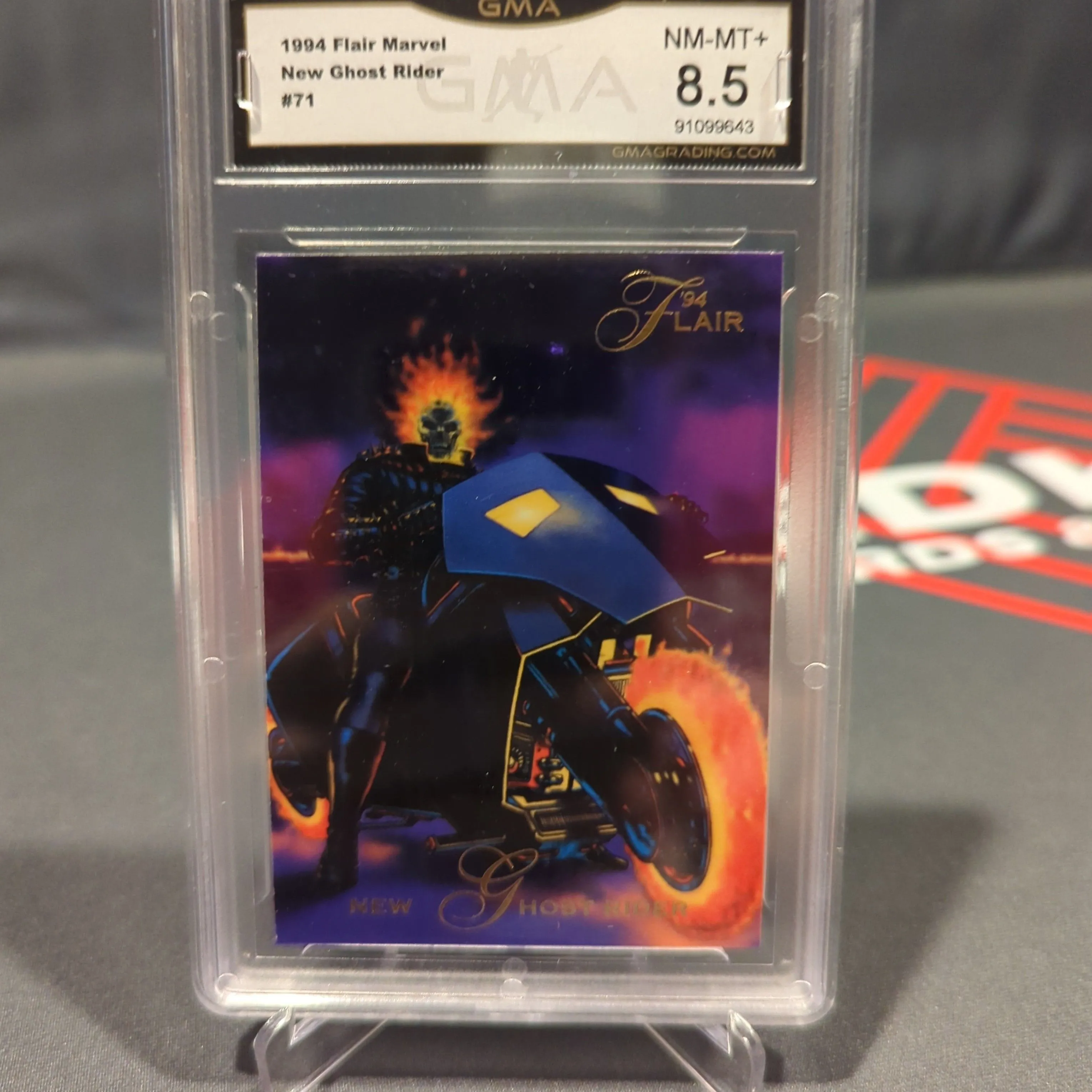 Product image for Trading Card - 1994 Flair Marvel New Ghost Rider #71 GMA 8.5 NM-MT+ 🔥🔥🔥