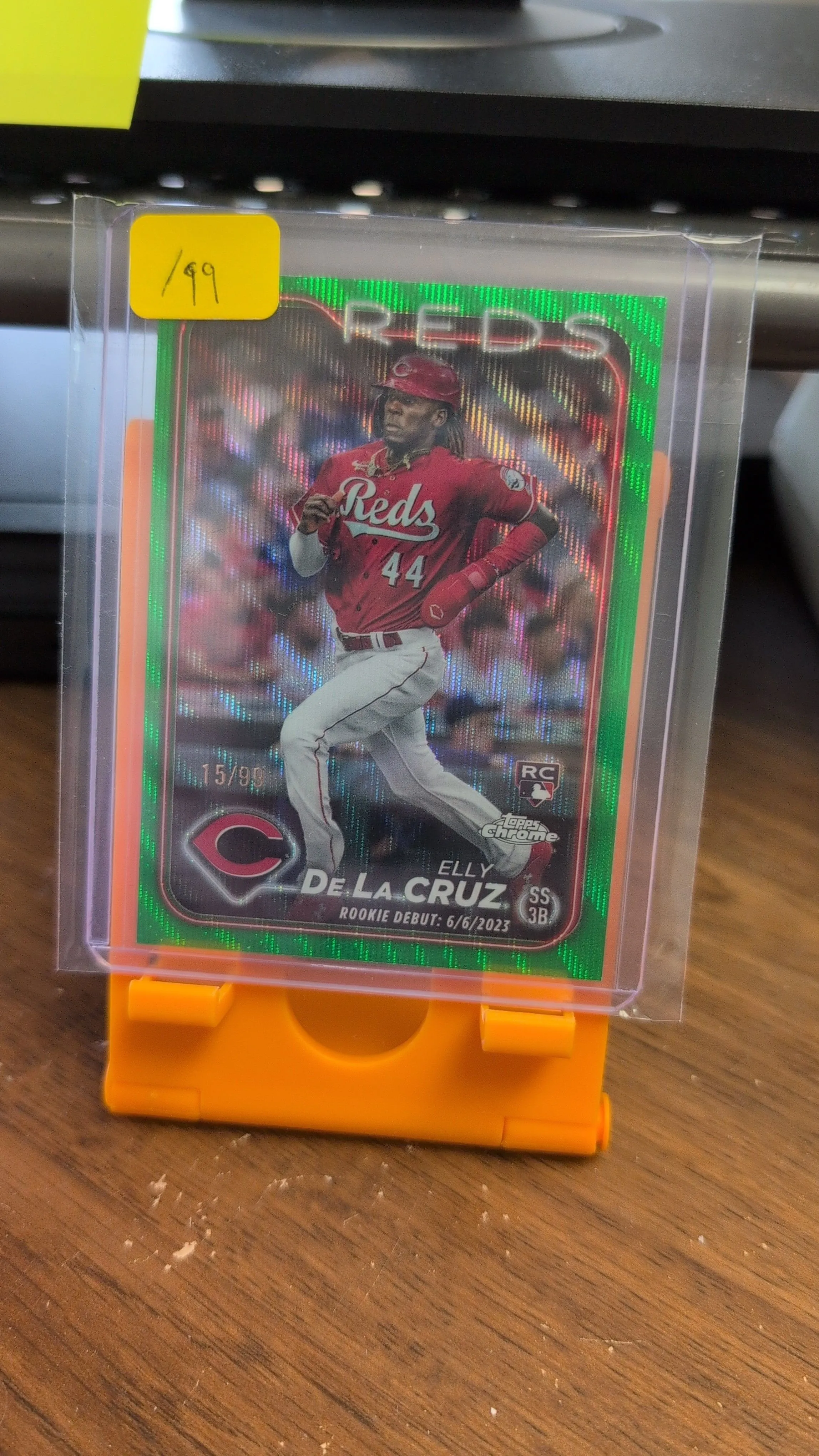 Product image for 2024 Topps Chrome Update Elly De La Cruz Green Refractor /99