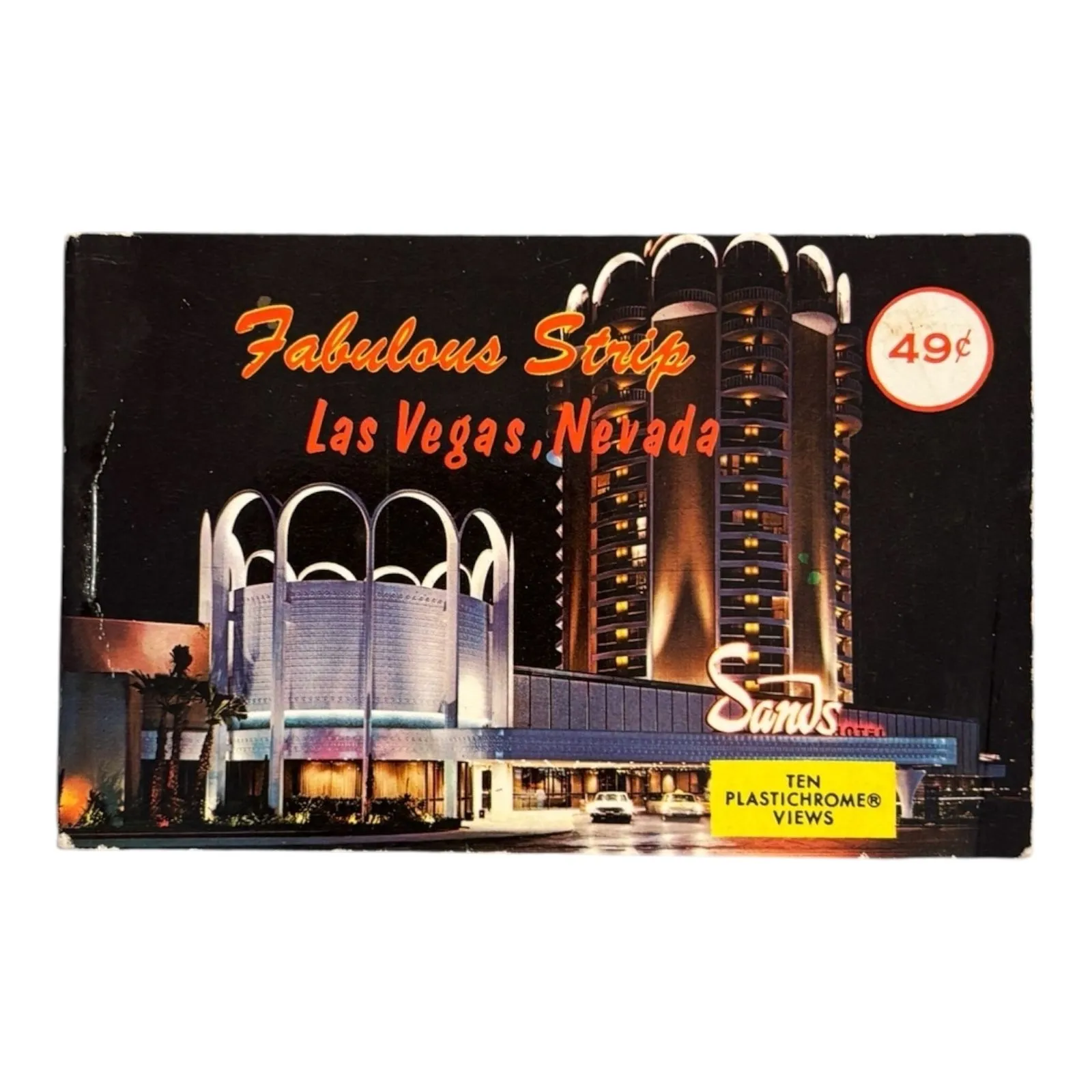 Product image for Fabulous Strip  Las Vegas, Nevada * Small View Book 4x2.5 * Ten Plastichrome Views * Back in Time