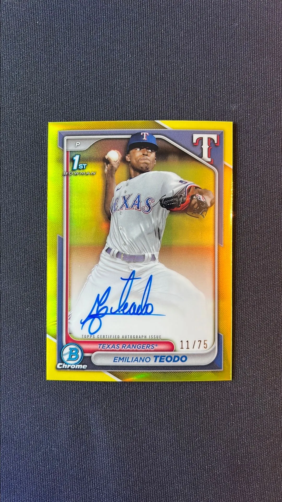 Product image for 2024 Bowman Chrome Emiliano Teodo Auto /75
