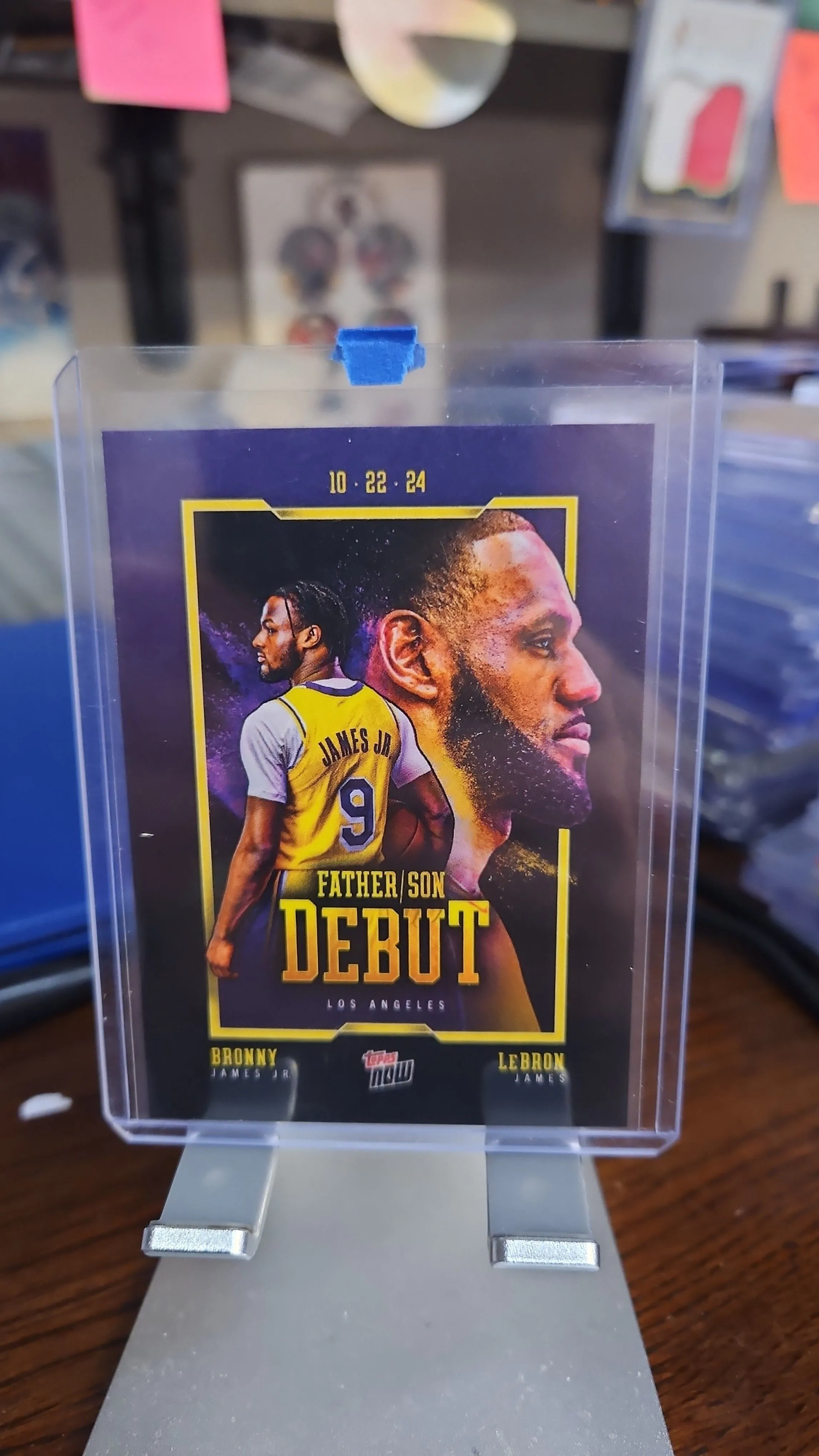 Product image for Lebron James Bronny James Father Son Debut....2024 Topps Now....Lakers 