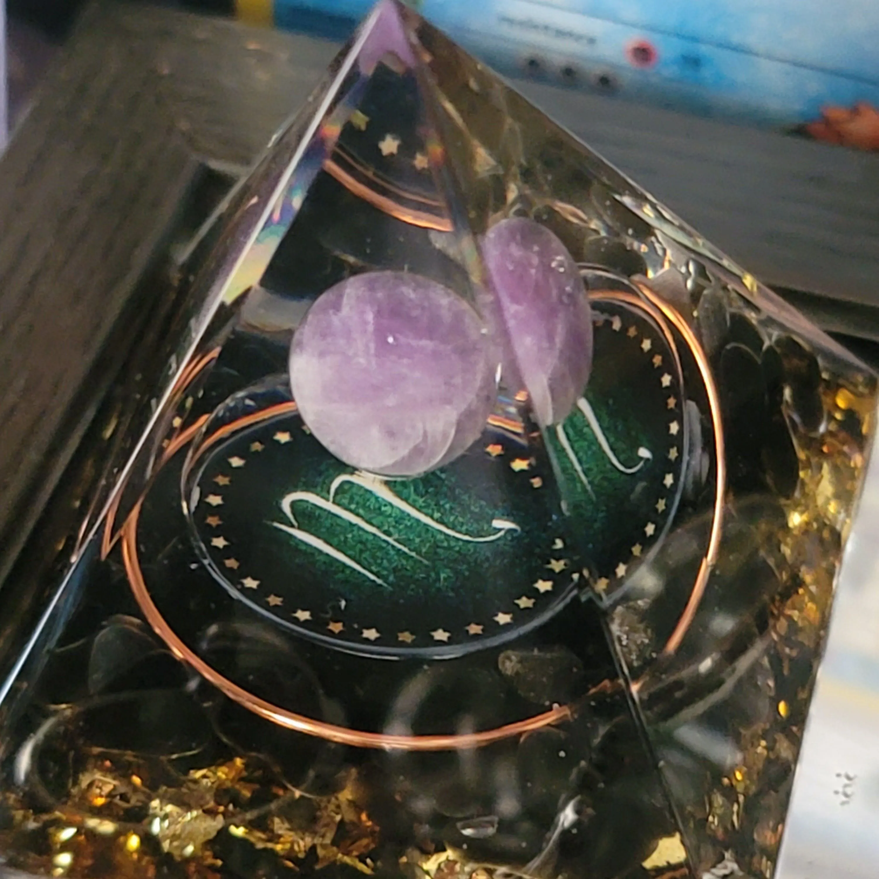 Product image for SCORPIO PYRAMID Organite crystal
