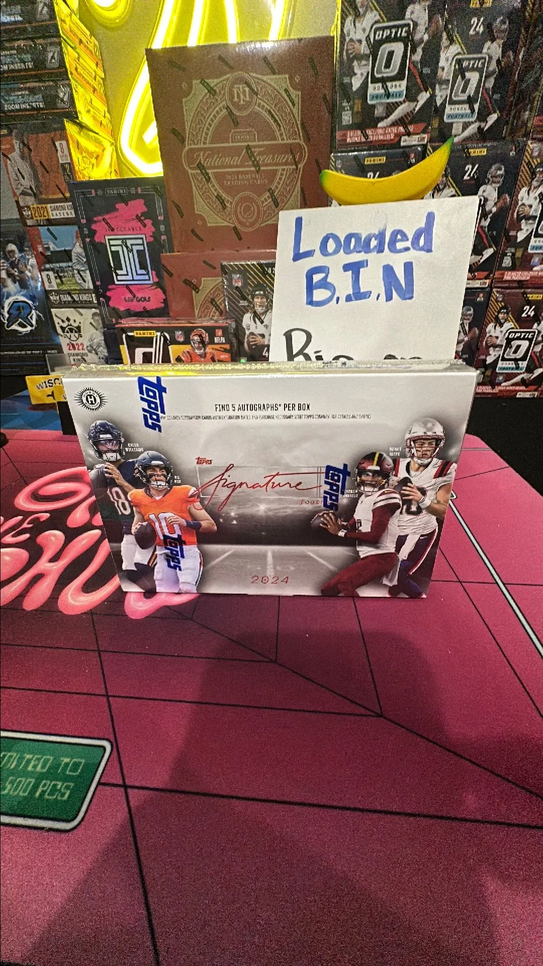 Product image for ( 1 ) 2024 Topps Signature Class Football Hobby Box 5 Autos Per Box
