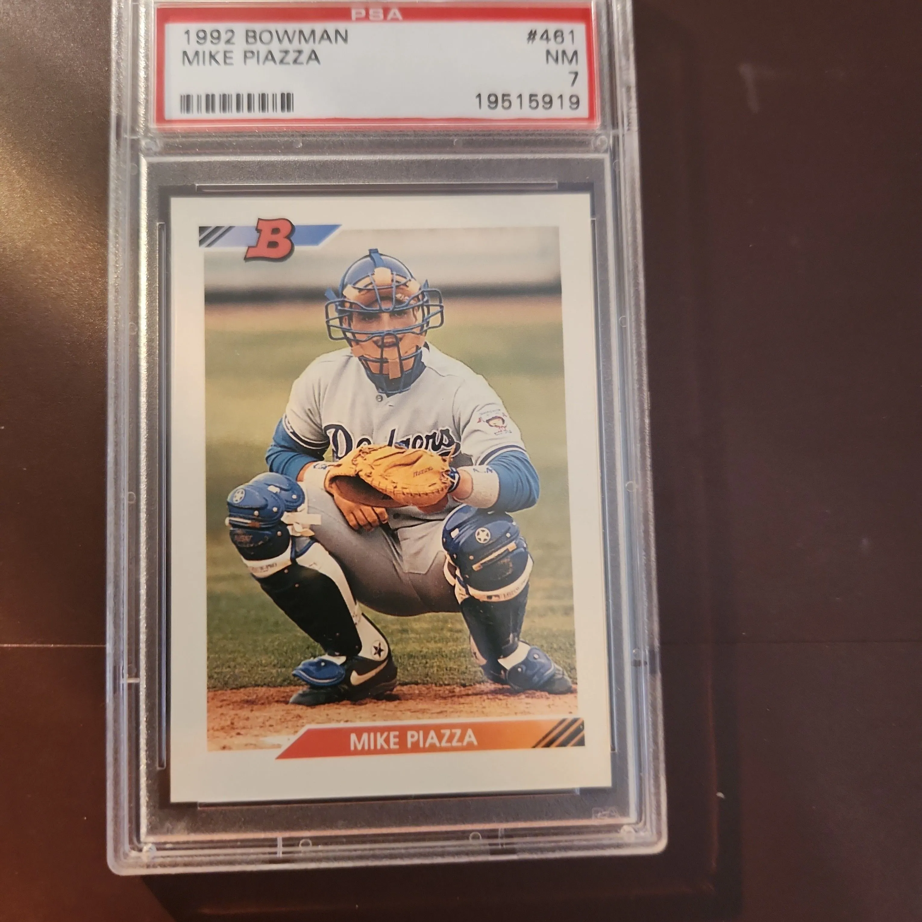 Product image for 1992 Bowman Mike Piazza 461  PSA NM 7