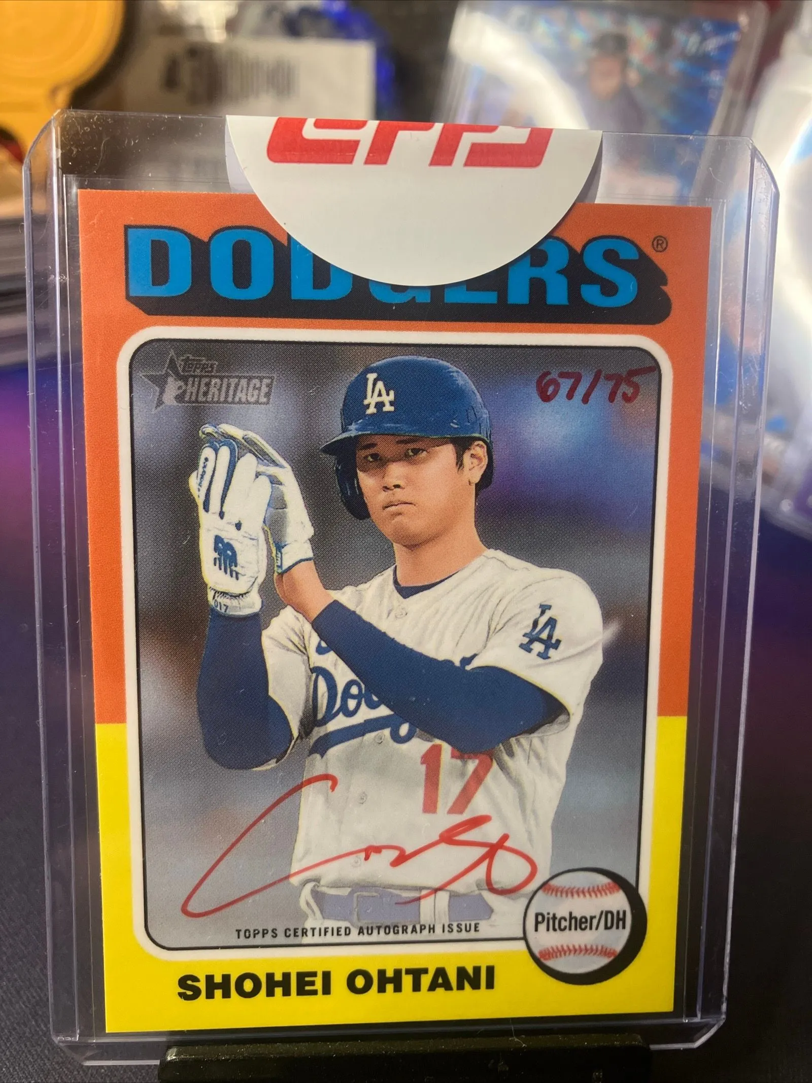 Product image for 2024 Topps Heritage Shohei Ohtani Real One Redemption Auto /75