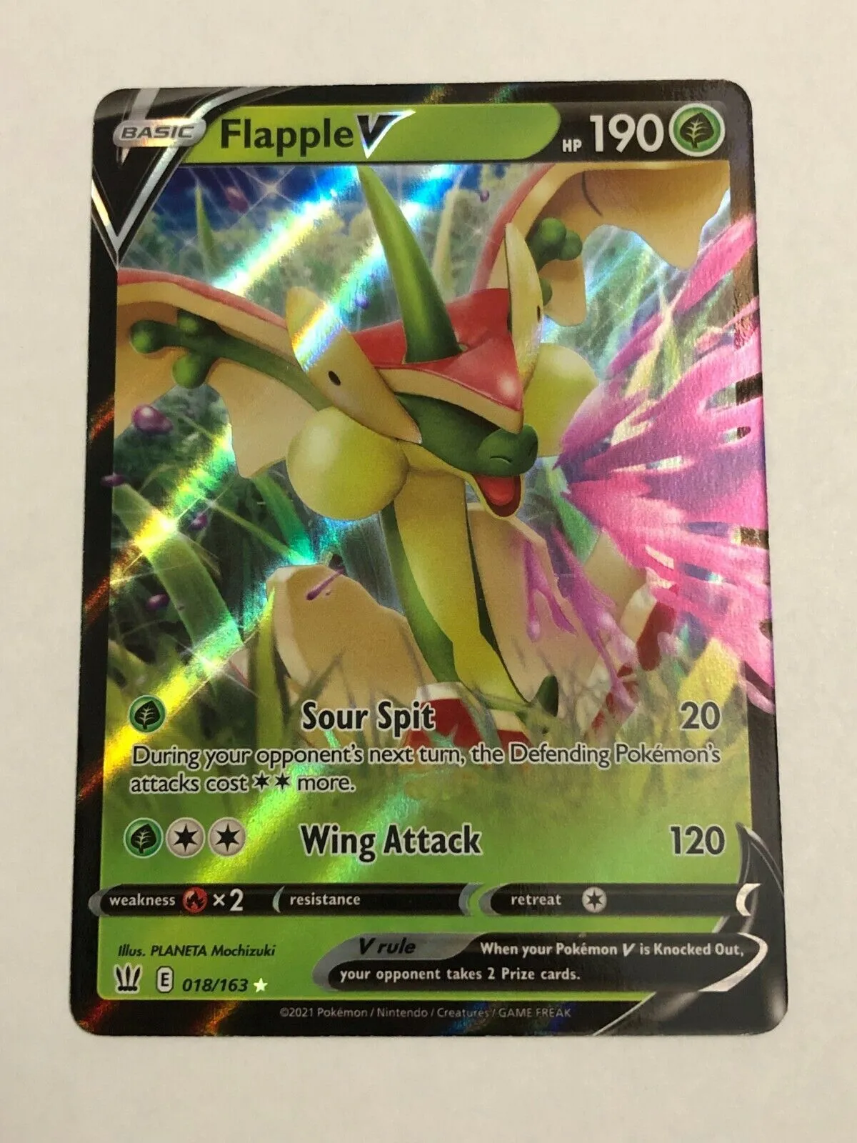 Pokemon Card Battle Styles Flapple V 018/163  Whatnot: Shop, Sell, Connect