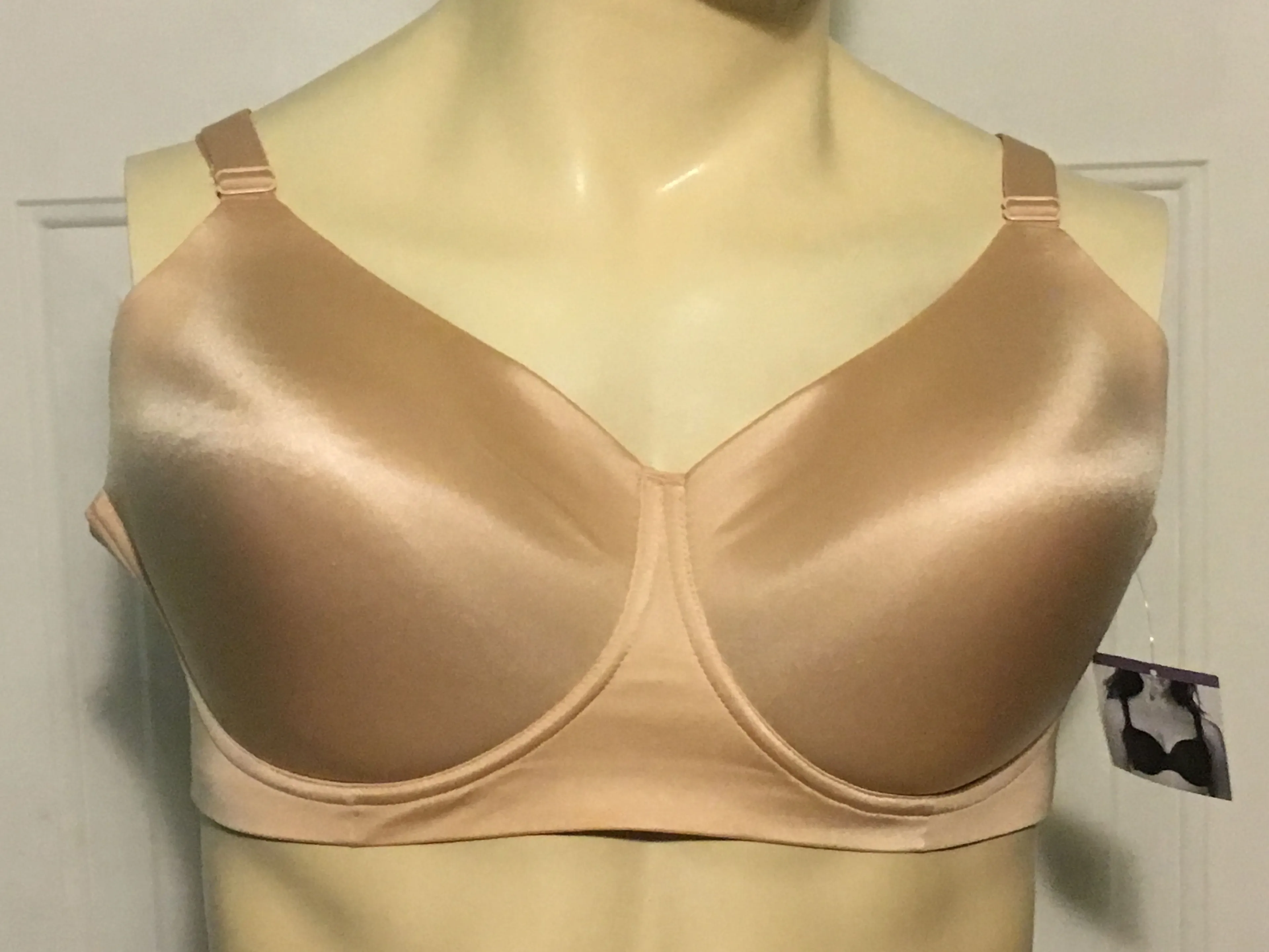 Product image for Catherines T-Shirt No Wire Back Smoother Bra Wireless Beige Tan Nude Plus 40DDD