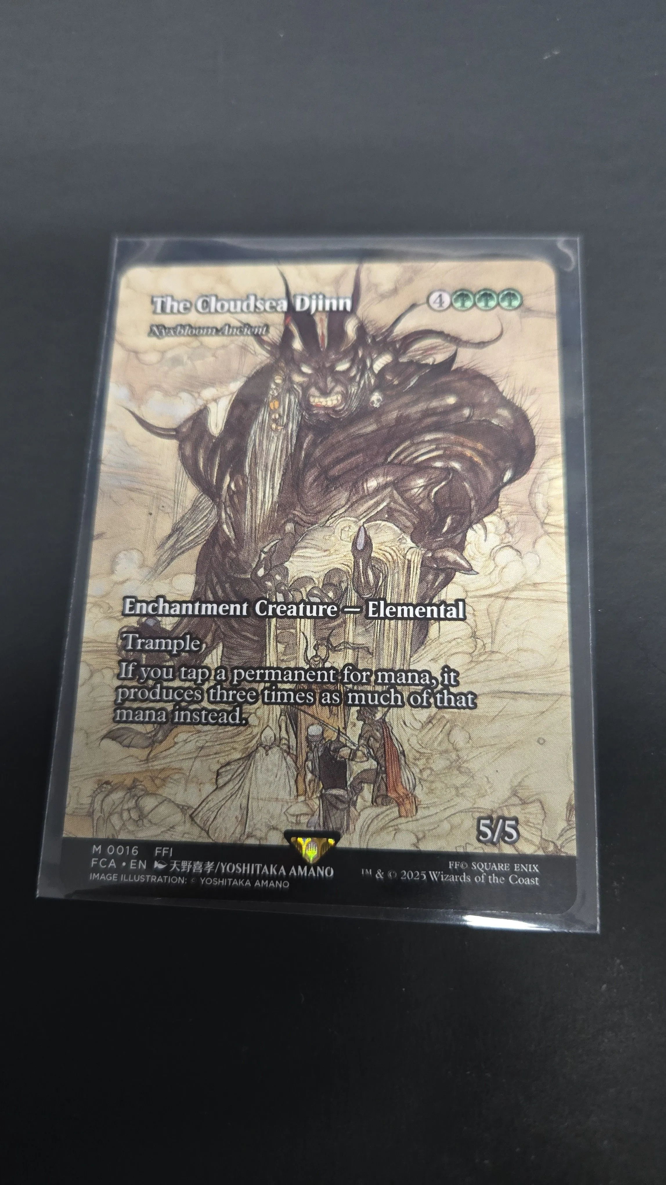 Product image for mtg Final fantasy  -  Borderless  The Cloudsea Djinn - Nyxbloom Ancient (Showcase) 