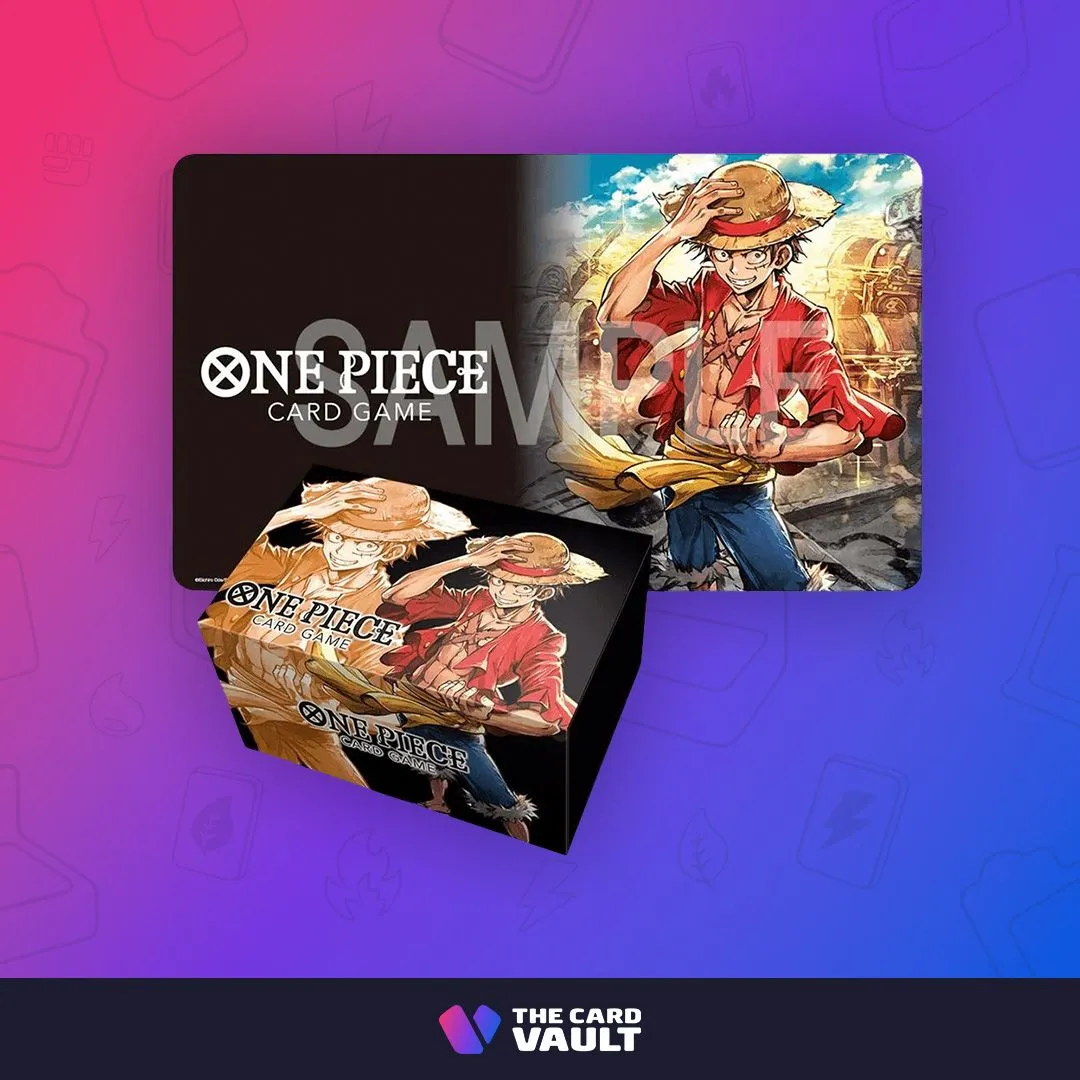 Product image for One Piece TCG - Playmat and Storage Box Set - Monkey D. Luffy