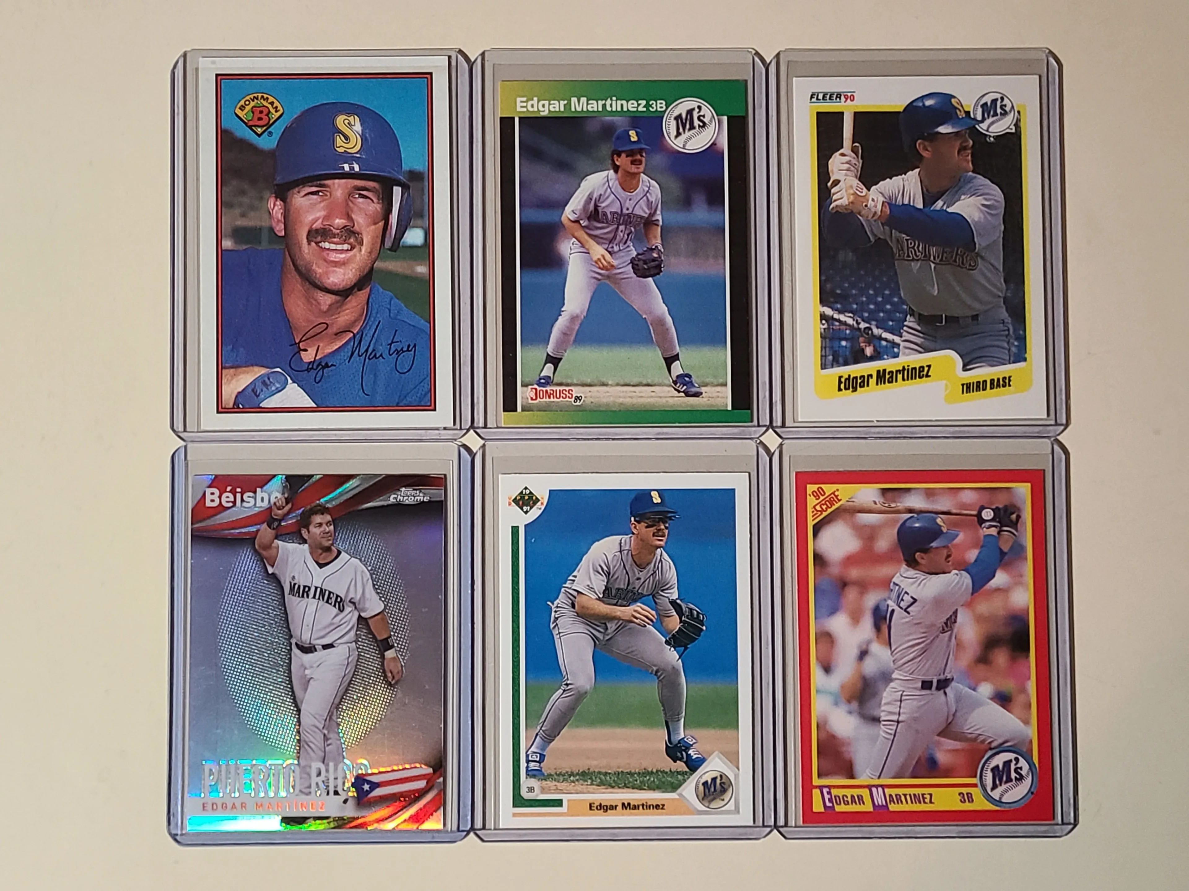 Product image for Edgar Martinez 6 Baseball Card Lot