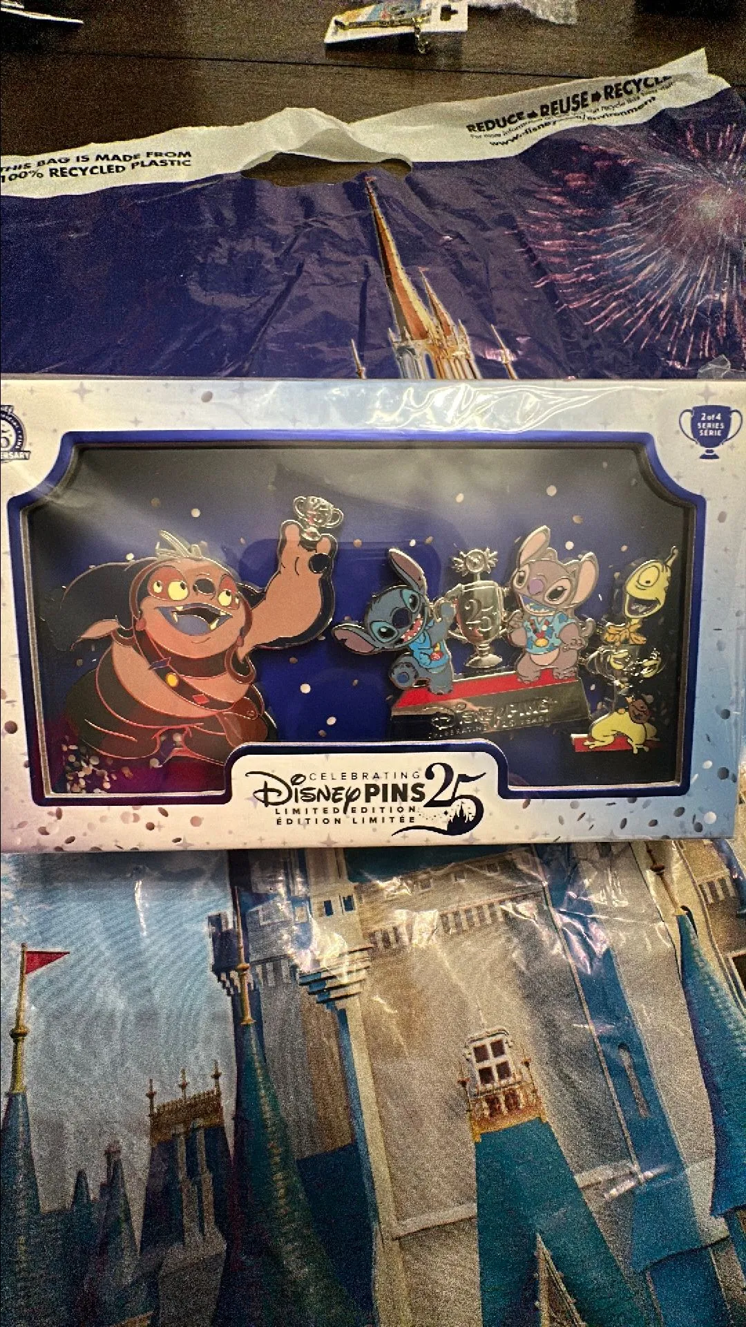 Product image for Stitch 25 Years Pin Trading 3 Pin Set