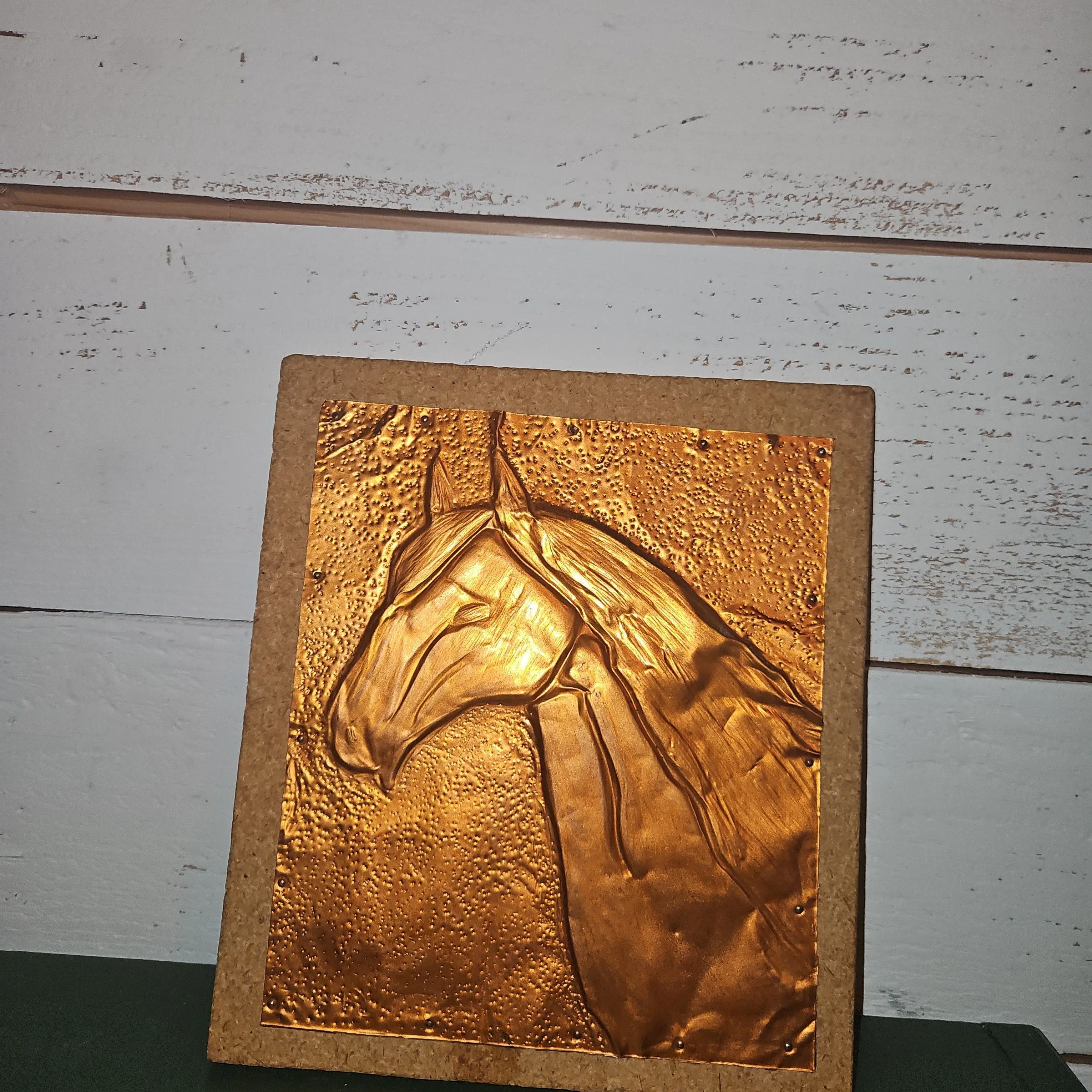 Product image for 55. embossed copper horse art