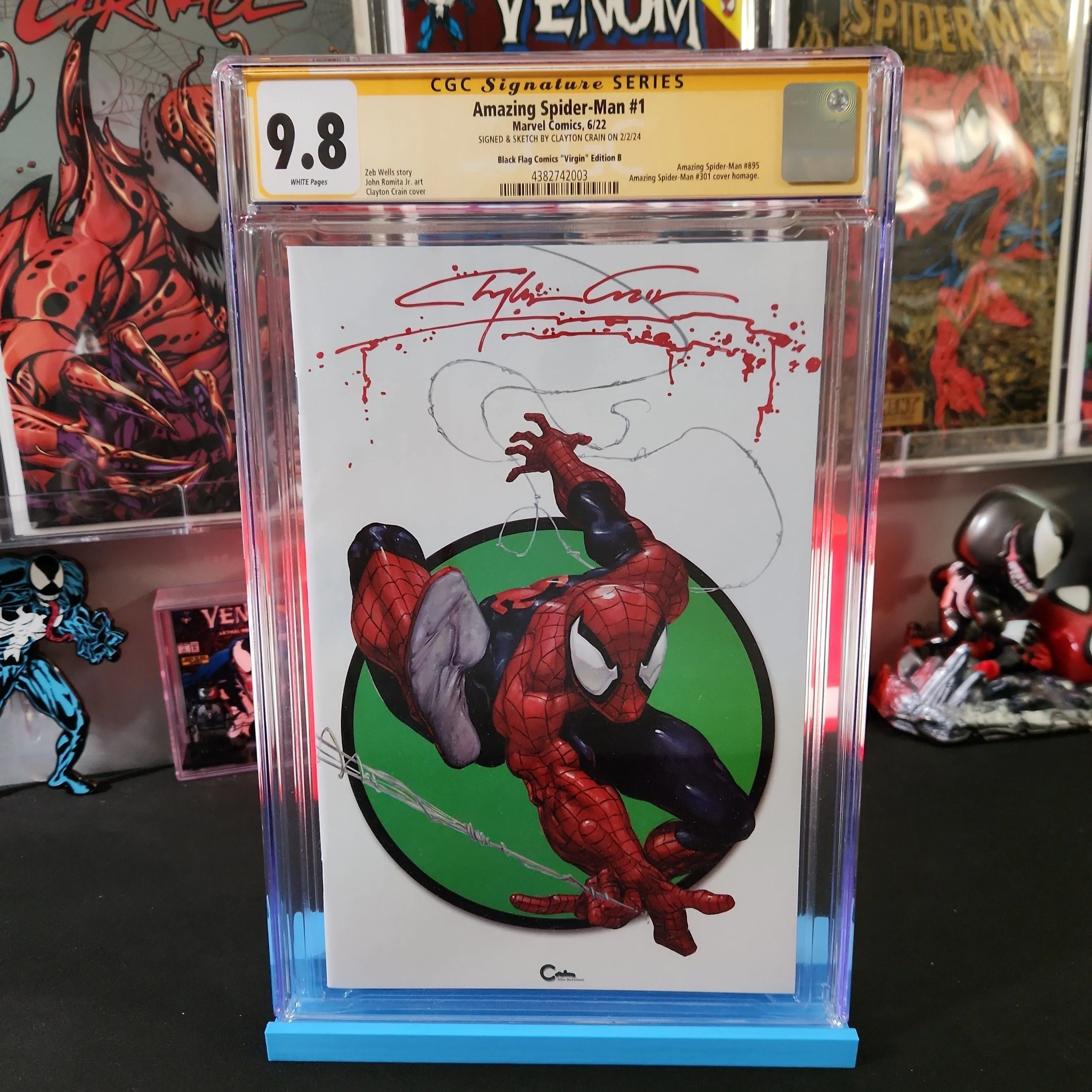 Product image for AMAZING SPIDER-MAN #1🔑✒️(CGC SS 9.8) (SIGNED BY CLAYTON CRAIN) ASM #301 HOMAGE 