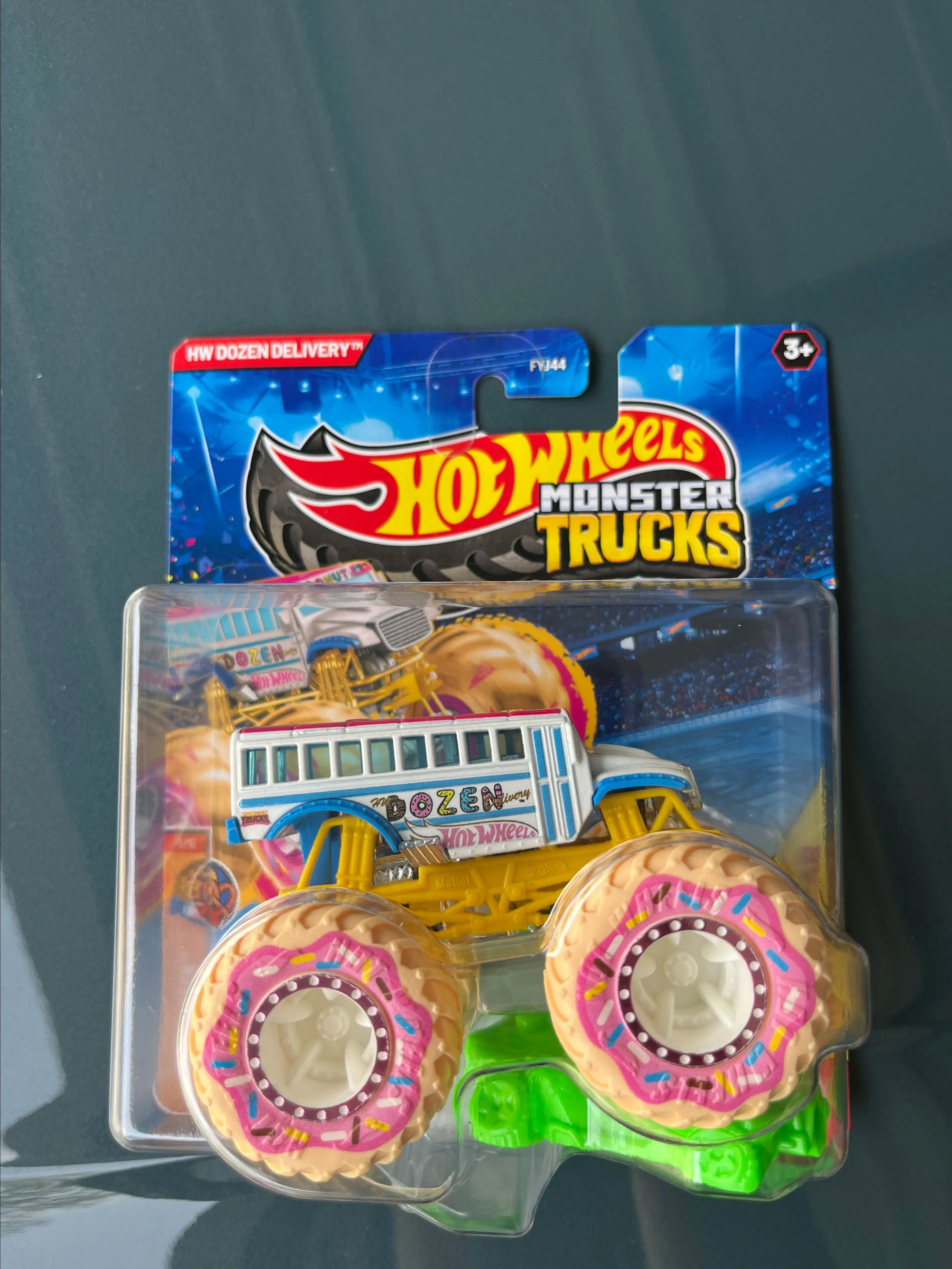 Product image for Hot Wheels Monster Trucks Dozen Delivery Donut Wheels 1:64 Scale